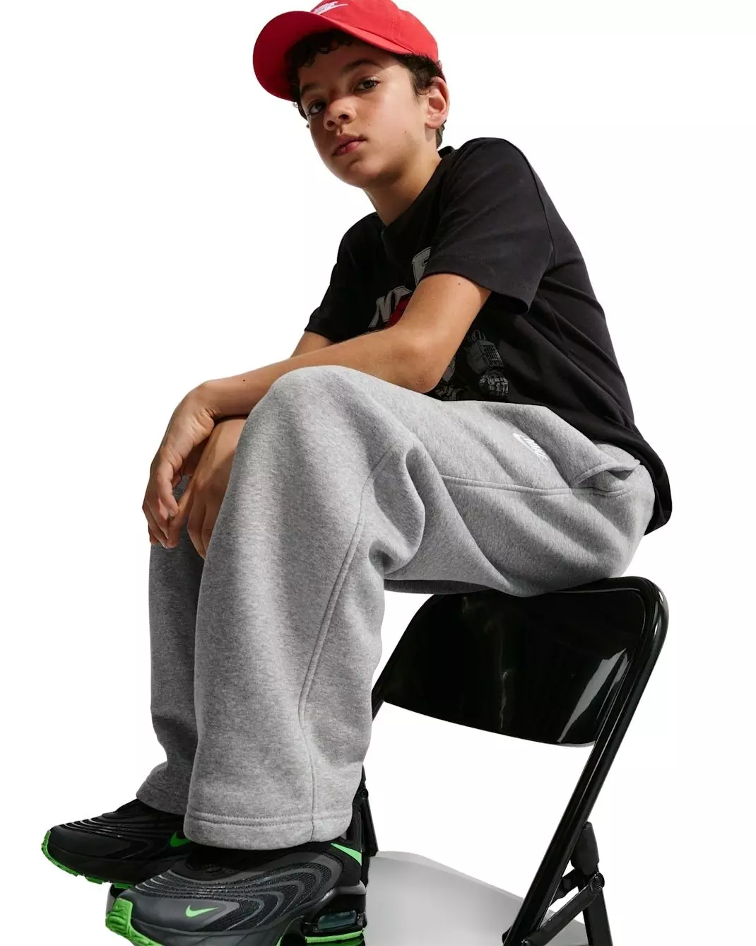 Nike Big Kids' Sportswear Loose Open-Hem Pants - Grey - GREY