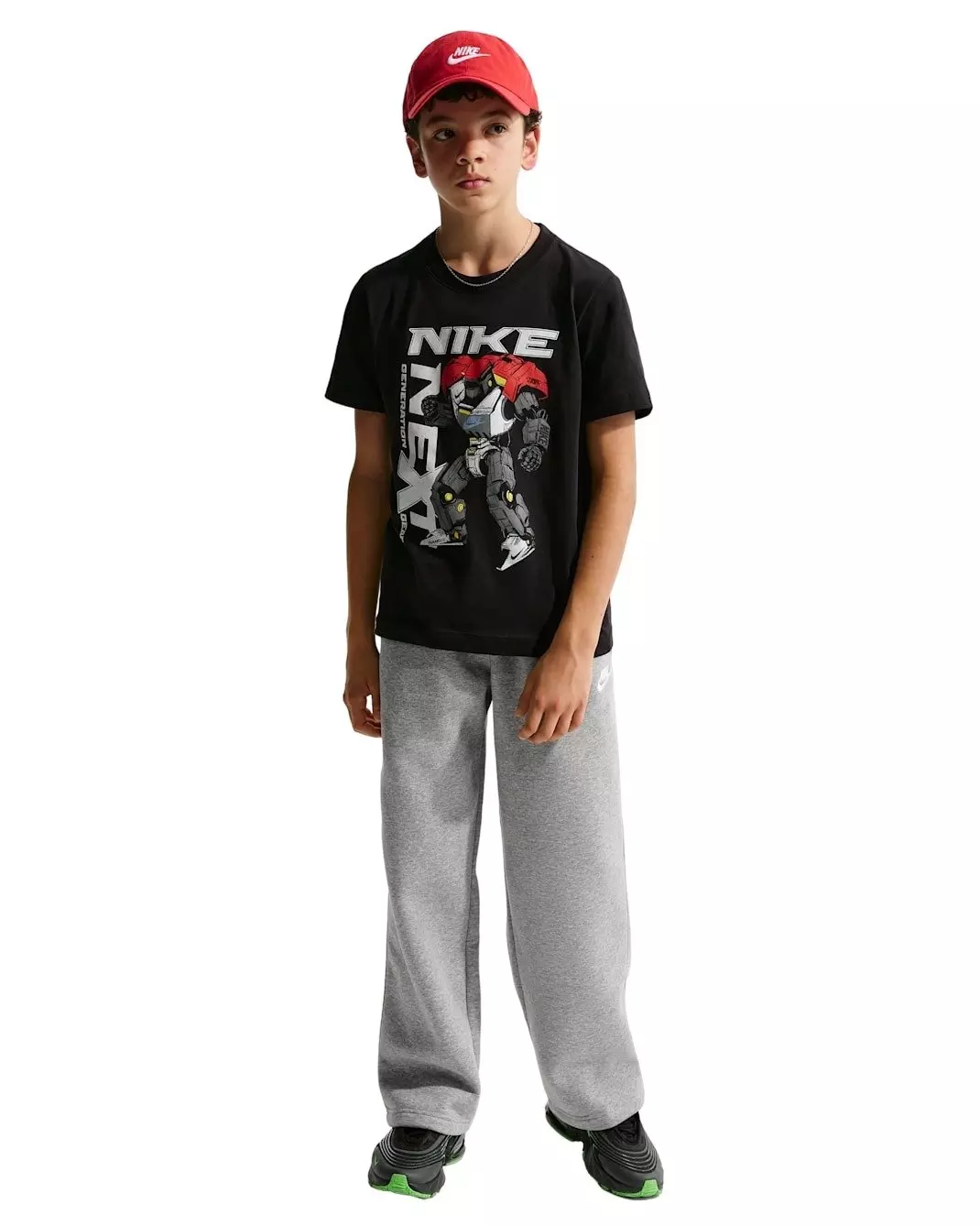 Nike Big Kids' Sportswear Loose Open-Hem Pants - Grey - GREY