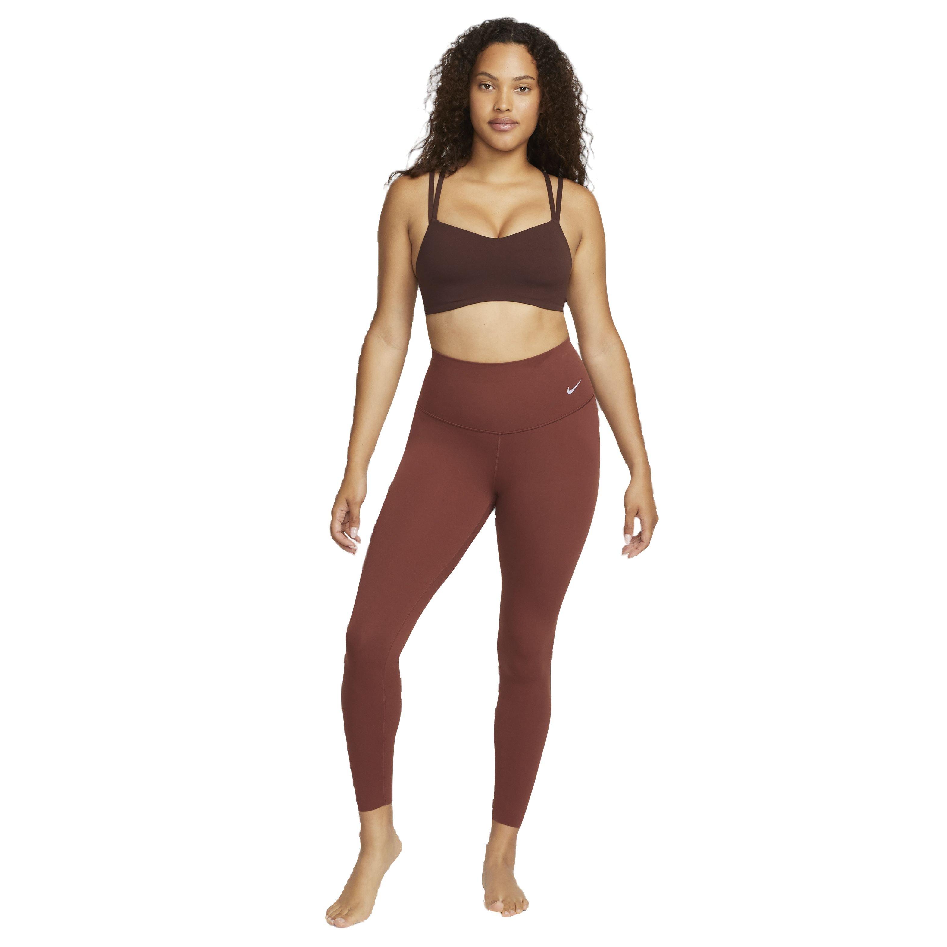 Nike Women's Dri-FIT Alate Trace Light Support Padded Strappy Sports Bra - BROWN Thumbnail View 8