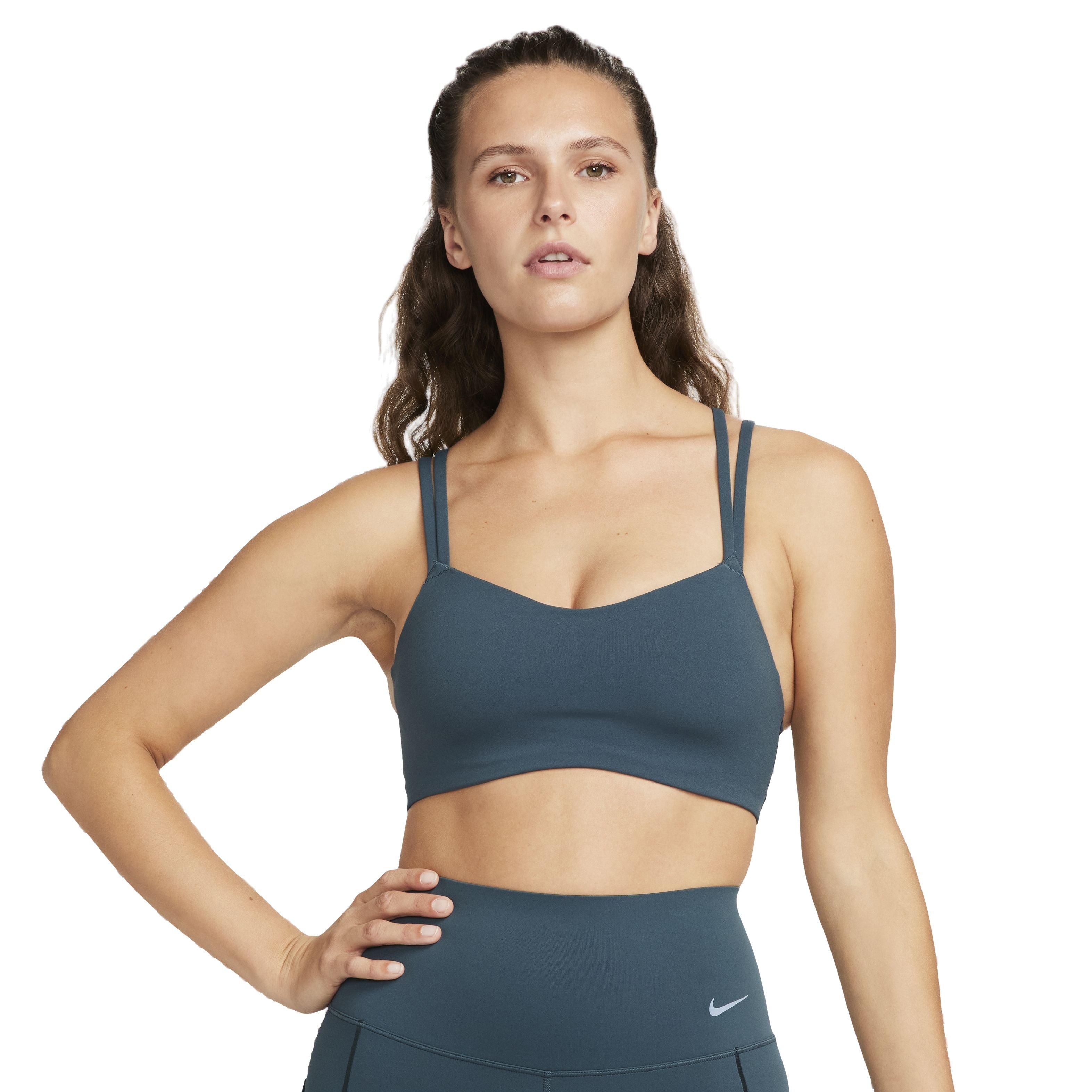 Nike Women's Dri-FIT Alate Trace Light Support Padded Strappy Sports Bra - GREEN Thumbnail View 1
