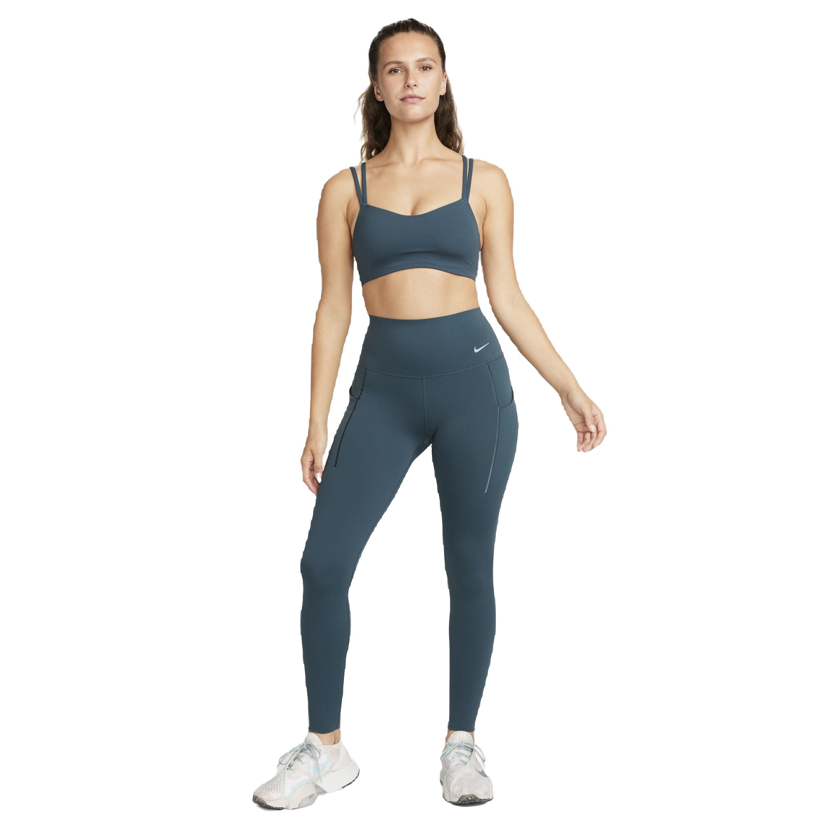 Nike Women's Dri-FIT Alate Trace Light Support Padded Strappy Sports Bra - GREEN Thumbnail View 8