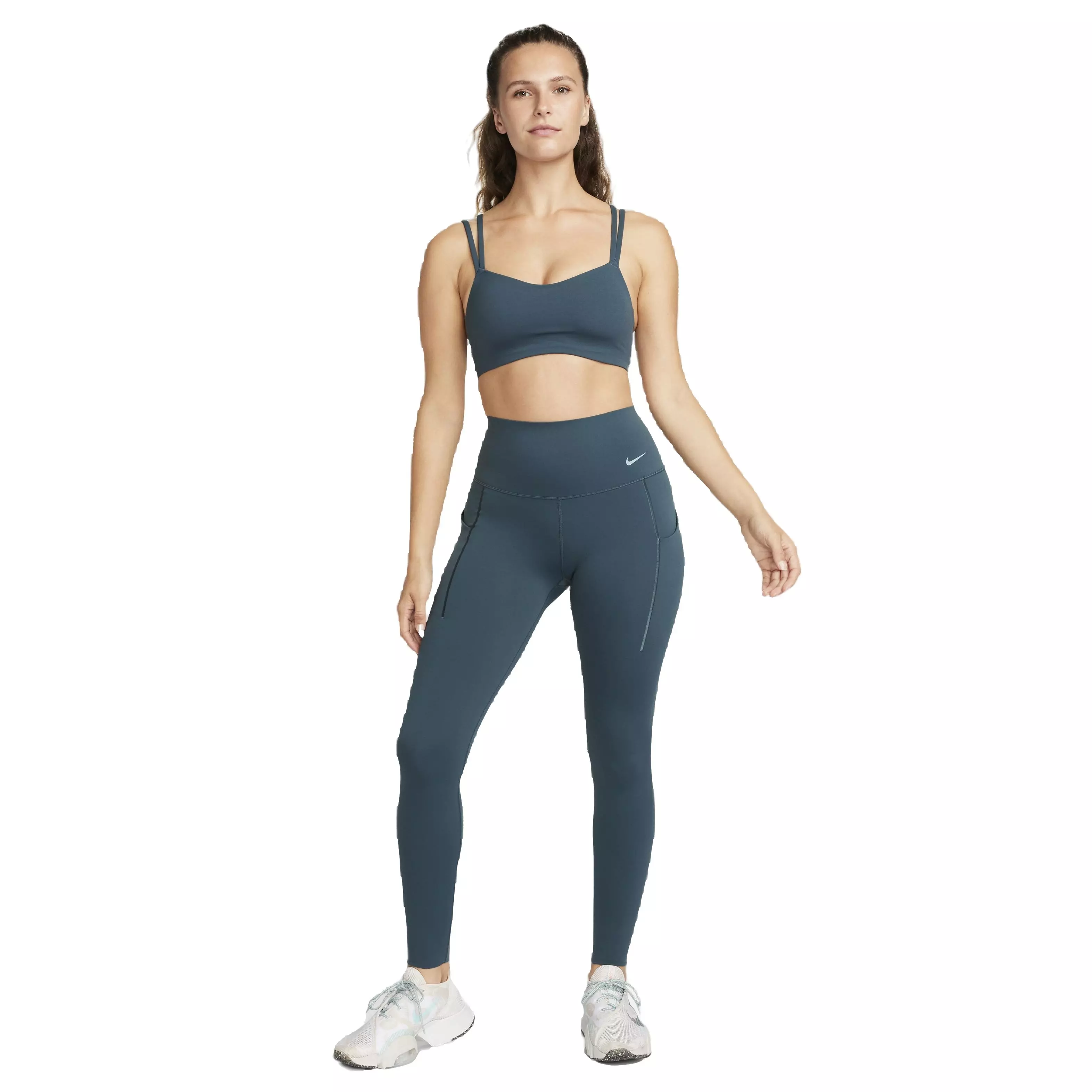 Nike Women's Dri-FIT Alate Trace Light Support Padded Strappy Sports Bra - GREEN