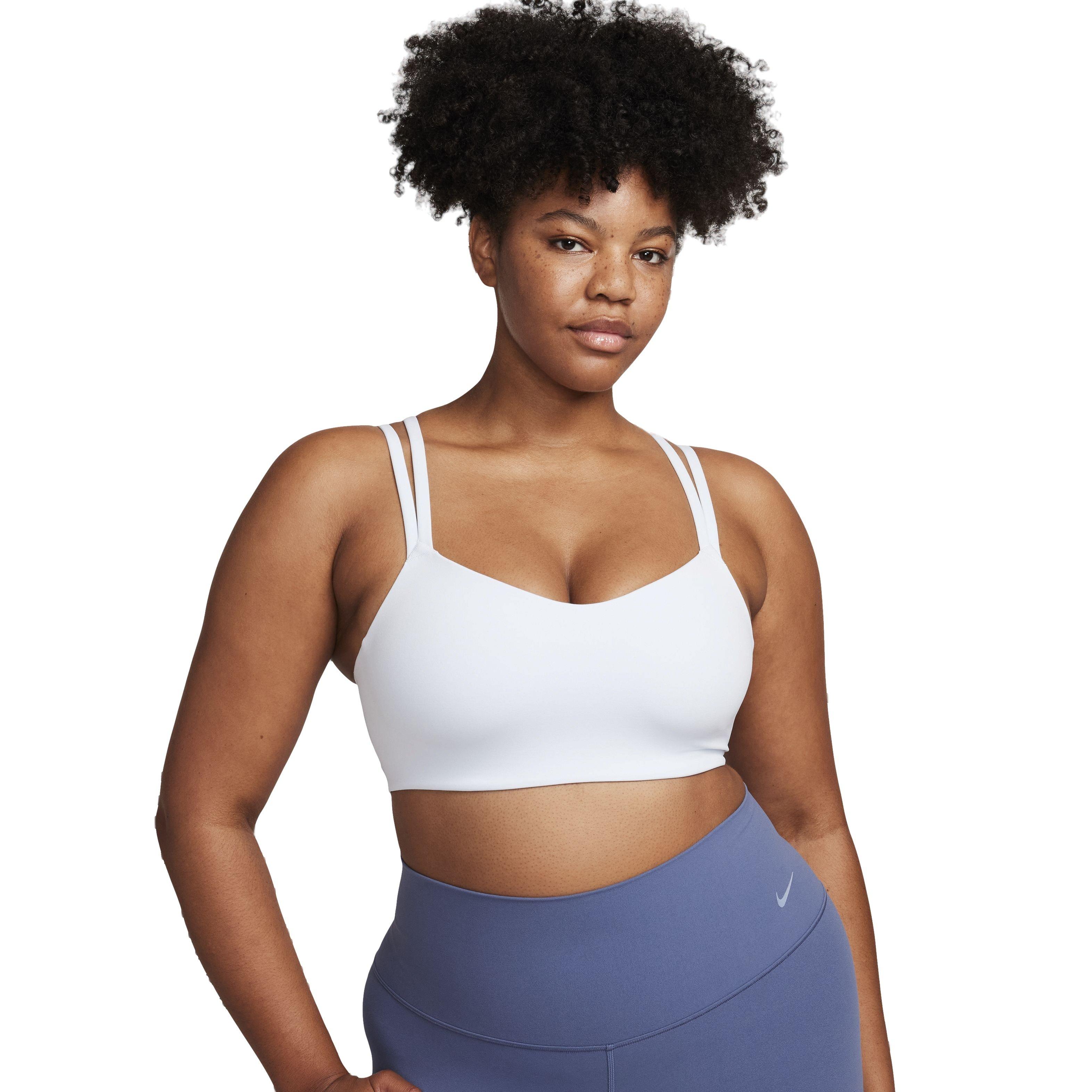 Nike Women's Dri-FIT Alate Trace Light Support Padded Strappy Sports Bra - BLUE TINT Thumbnail View 1