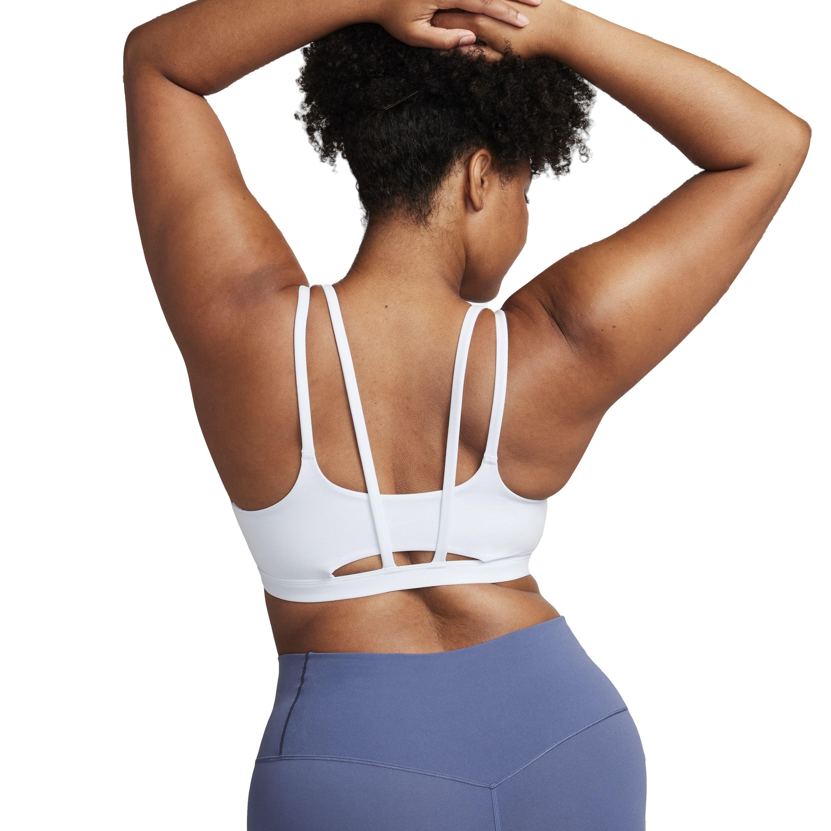Nike Women's Dri-FIT Alate Trace Light Support Padded Strappy Sports Bra - BLUE TINT Thumbnail View 2