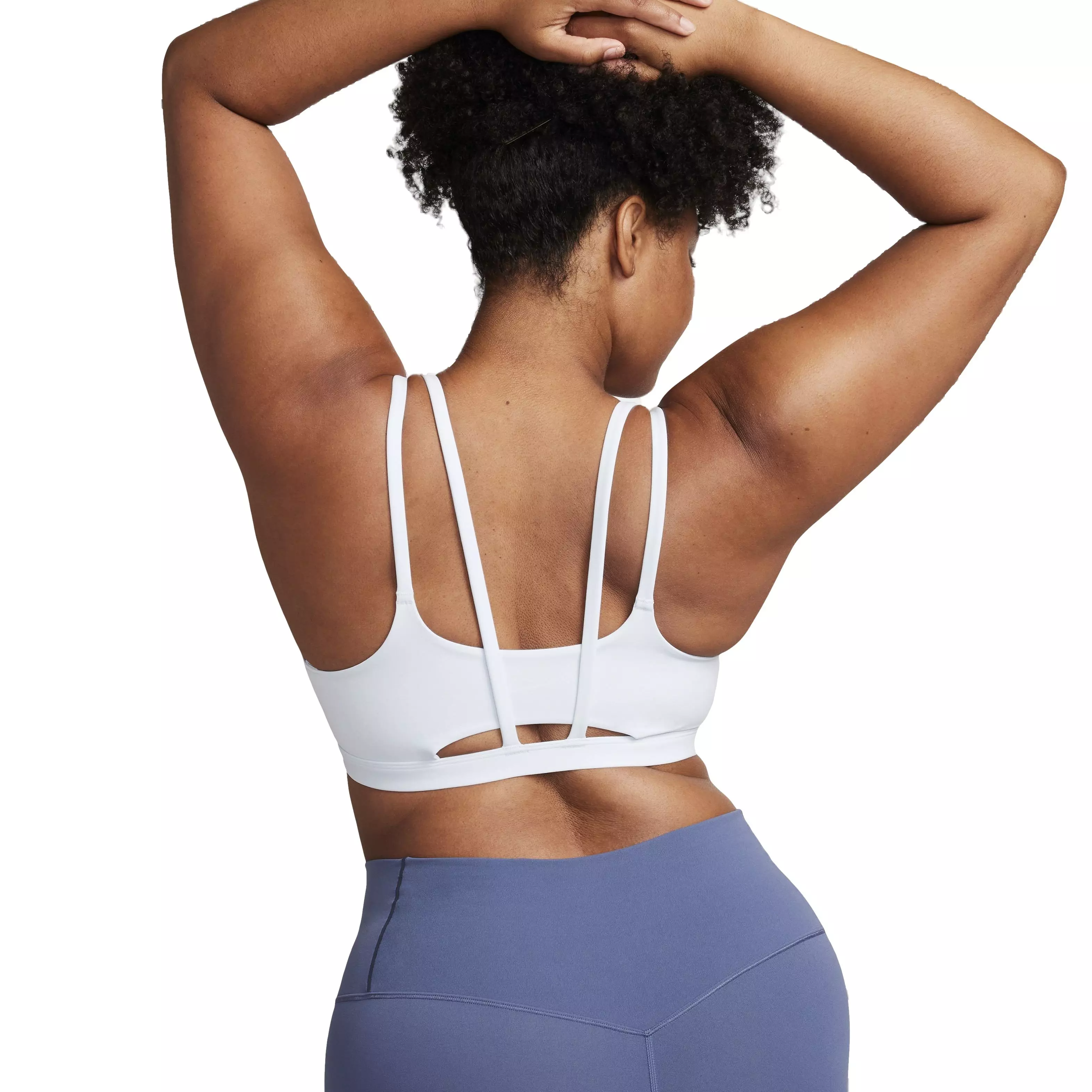 Nike Women's Dri-FIT Alate Trace Light Support Padded Strappy Sports Bra - BLUE TINT