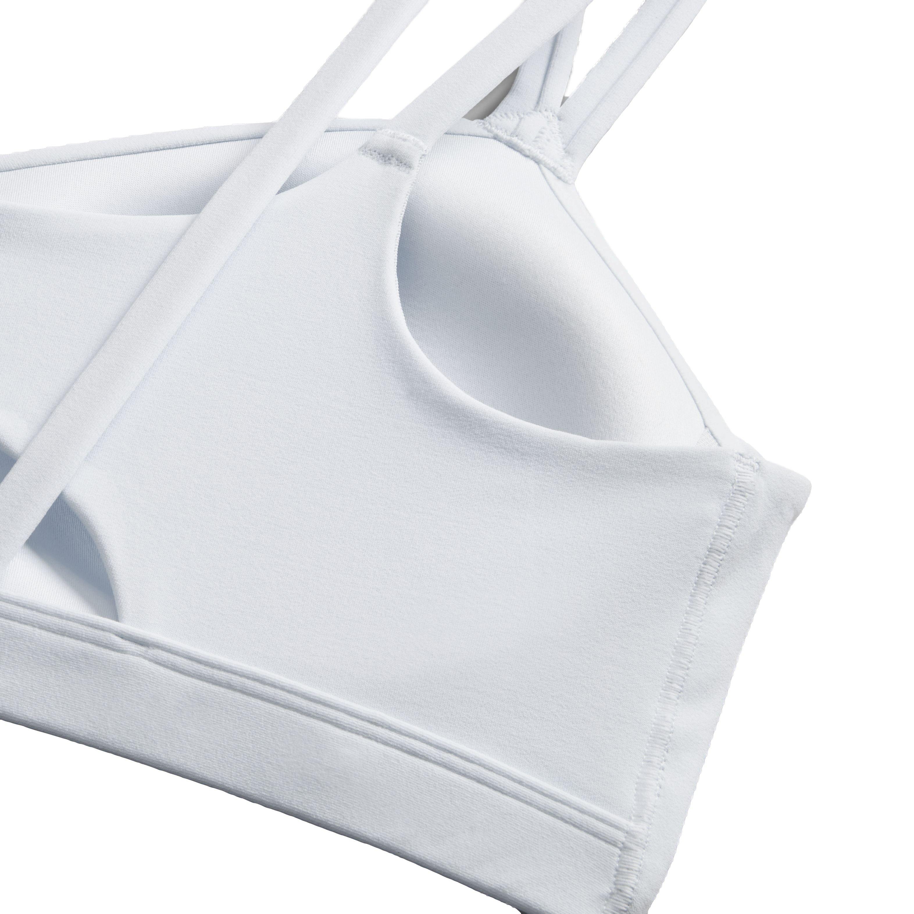 Nike Women's Dri-FIT Alate Trace Light Support Padded Strappy Sports Bra - BLUE TINT Thumbnail View 4