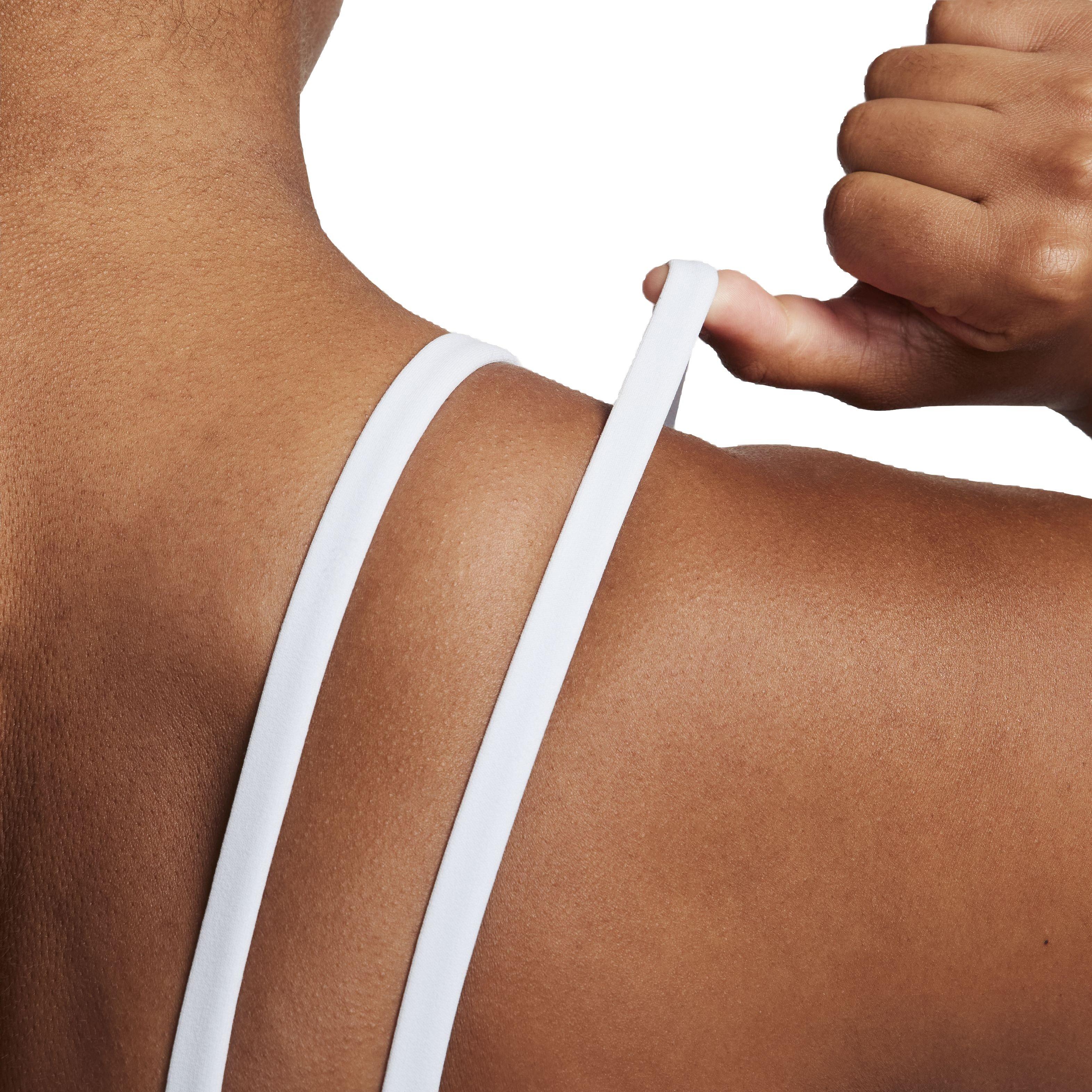 Nike Women's Dri-FIT Alate Trace Light Support Padded Strappy Sports Bra - BLUE TINT Thumbnail View 6