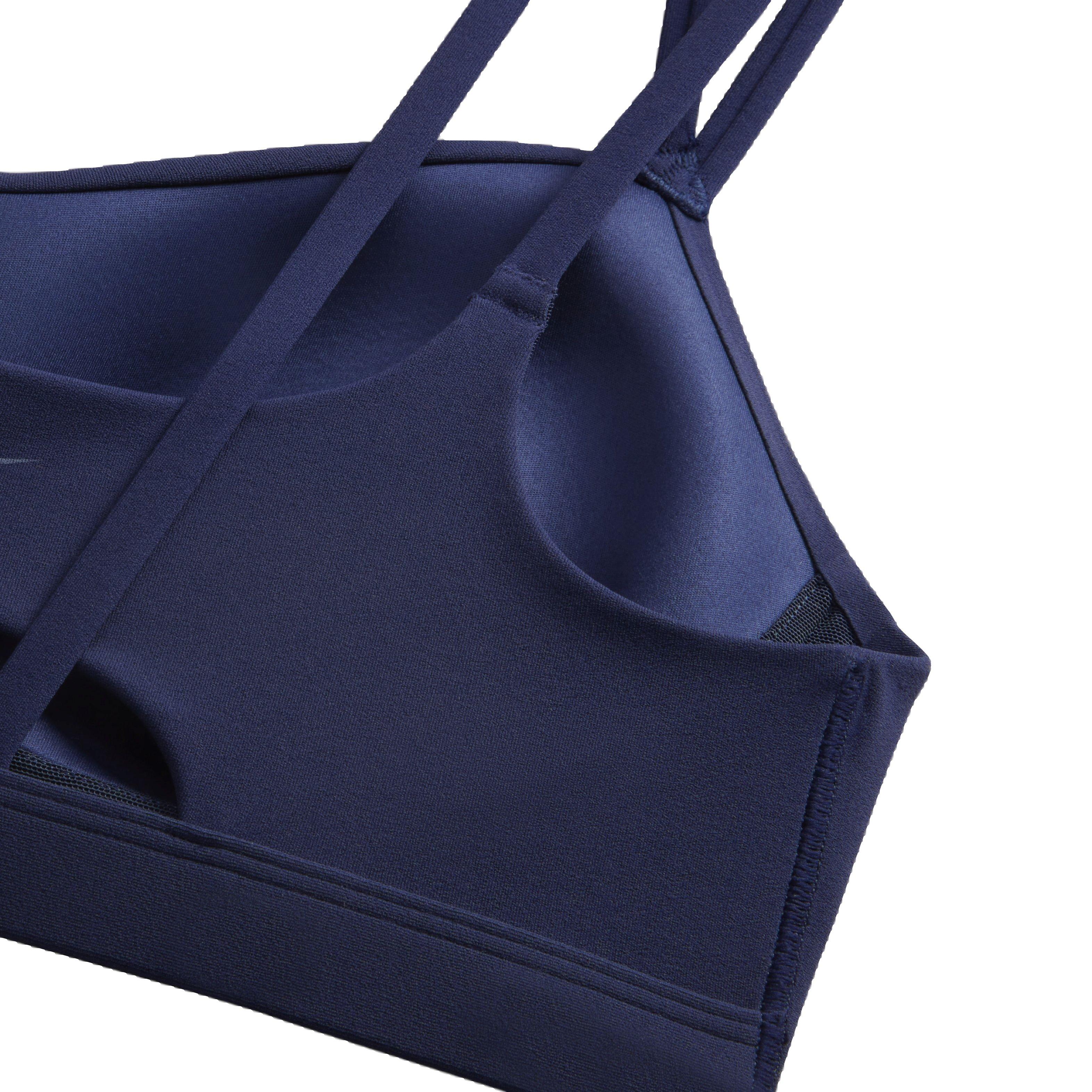 Nike Women's Dri-FIT Alate Trace Light Support Padded Strappy Sports Bra - NAVY Thumbnail View 4