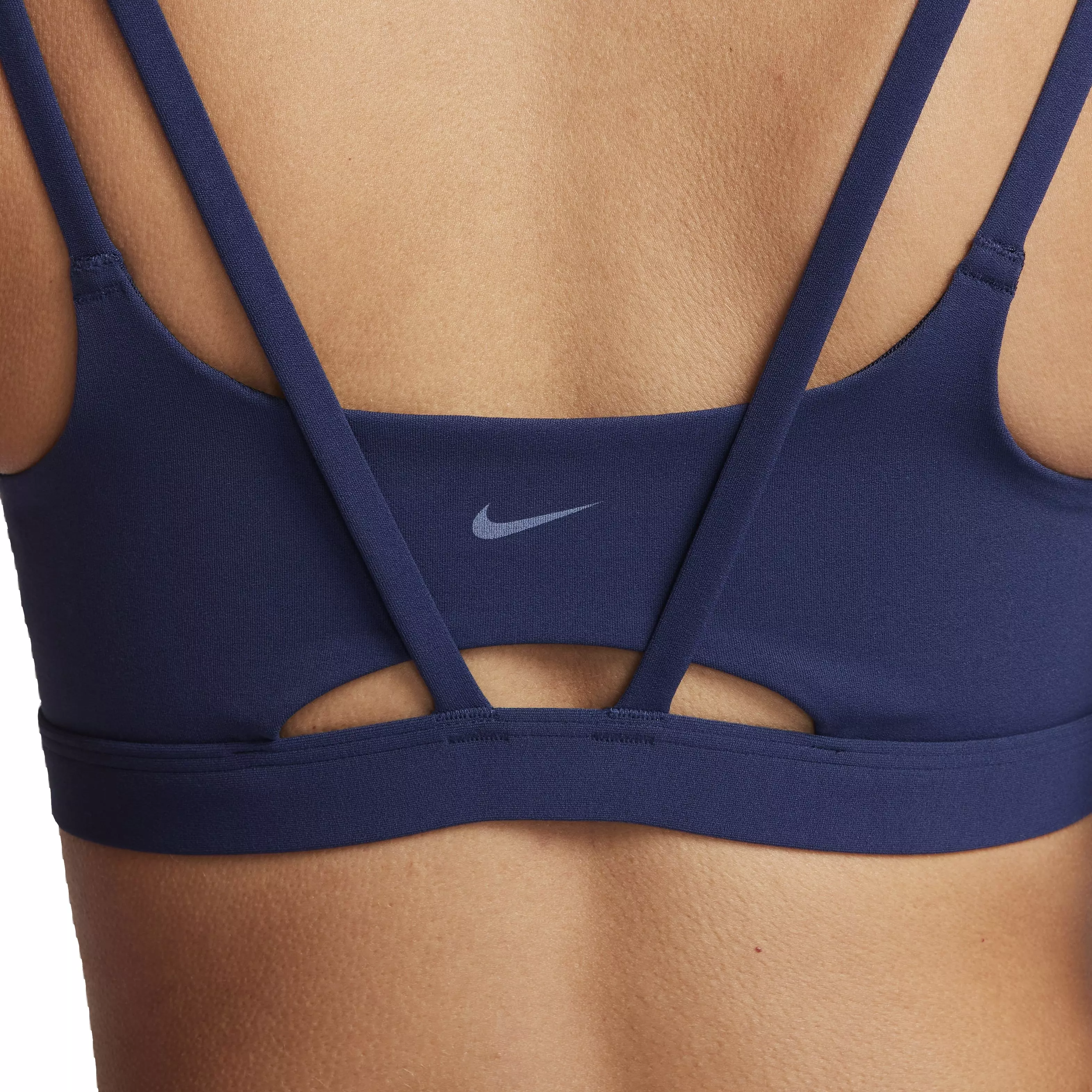 Nike Women's Dri-FIT Alate Trace Light Support Padded Strappy Sports Bra - NAVY