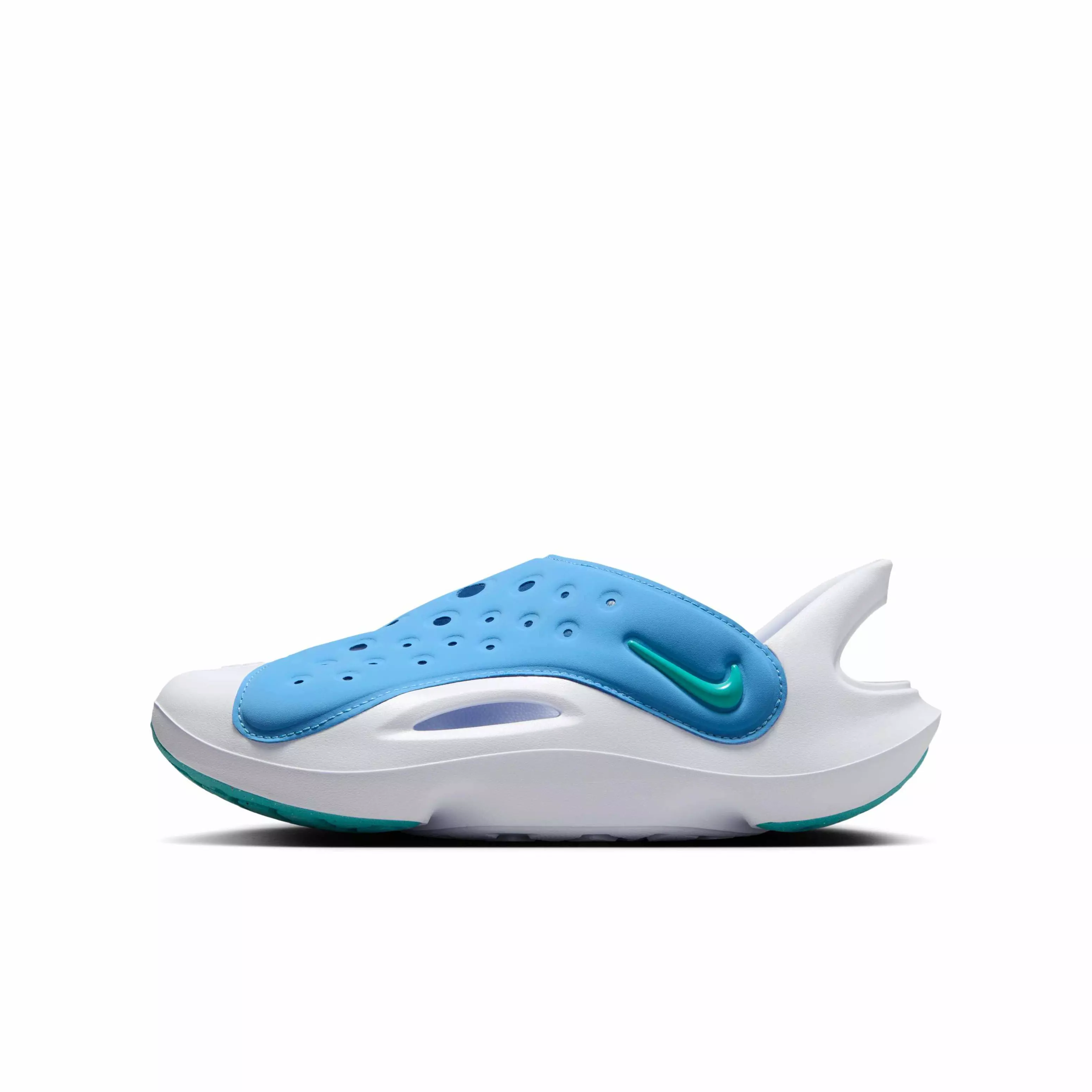 Nike Aqua Swoosh "Blue Beyond/White/Dusty Cactus" Grade School Boys' Shoe - BLUE/WHITE/CACTUS
