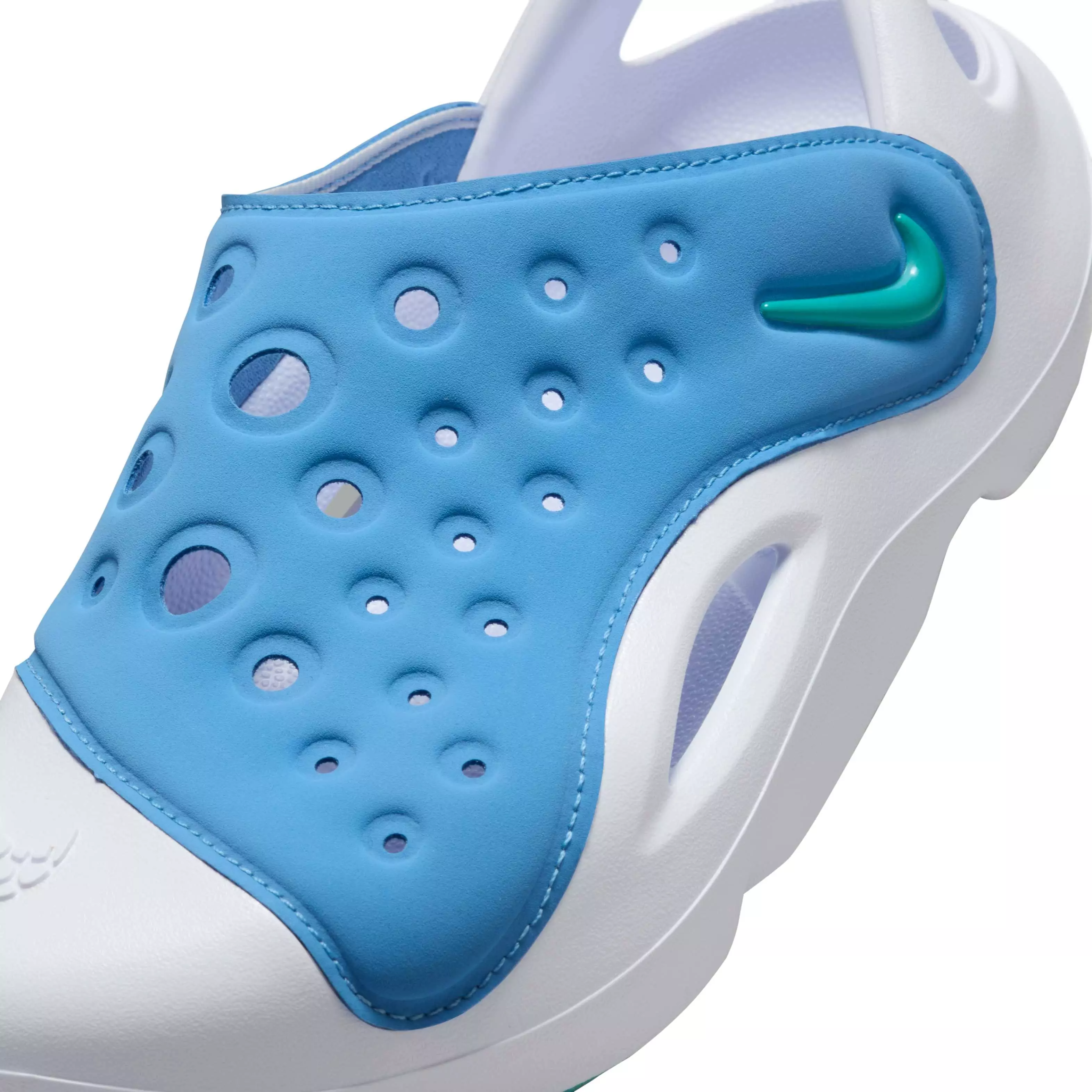 Nike Aqua Swoosh "Blue Beyond/White/Dusty Cactus" Grade School Boys' Shoe - BLUE/WHITE/CACTUS