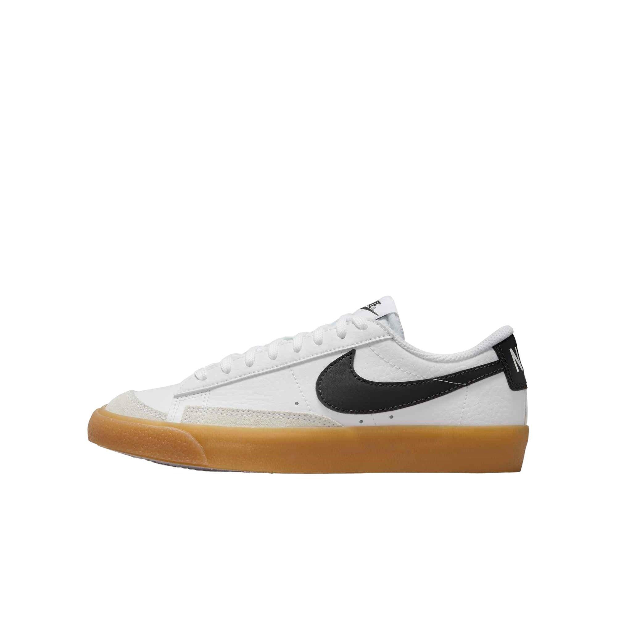 Nike Blazer Low '77 "White/Gum Light Brown/Anthracite" Grade School Boys' Shoe - WHITE/BROWN/GREY Thumbnail View 2
