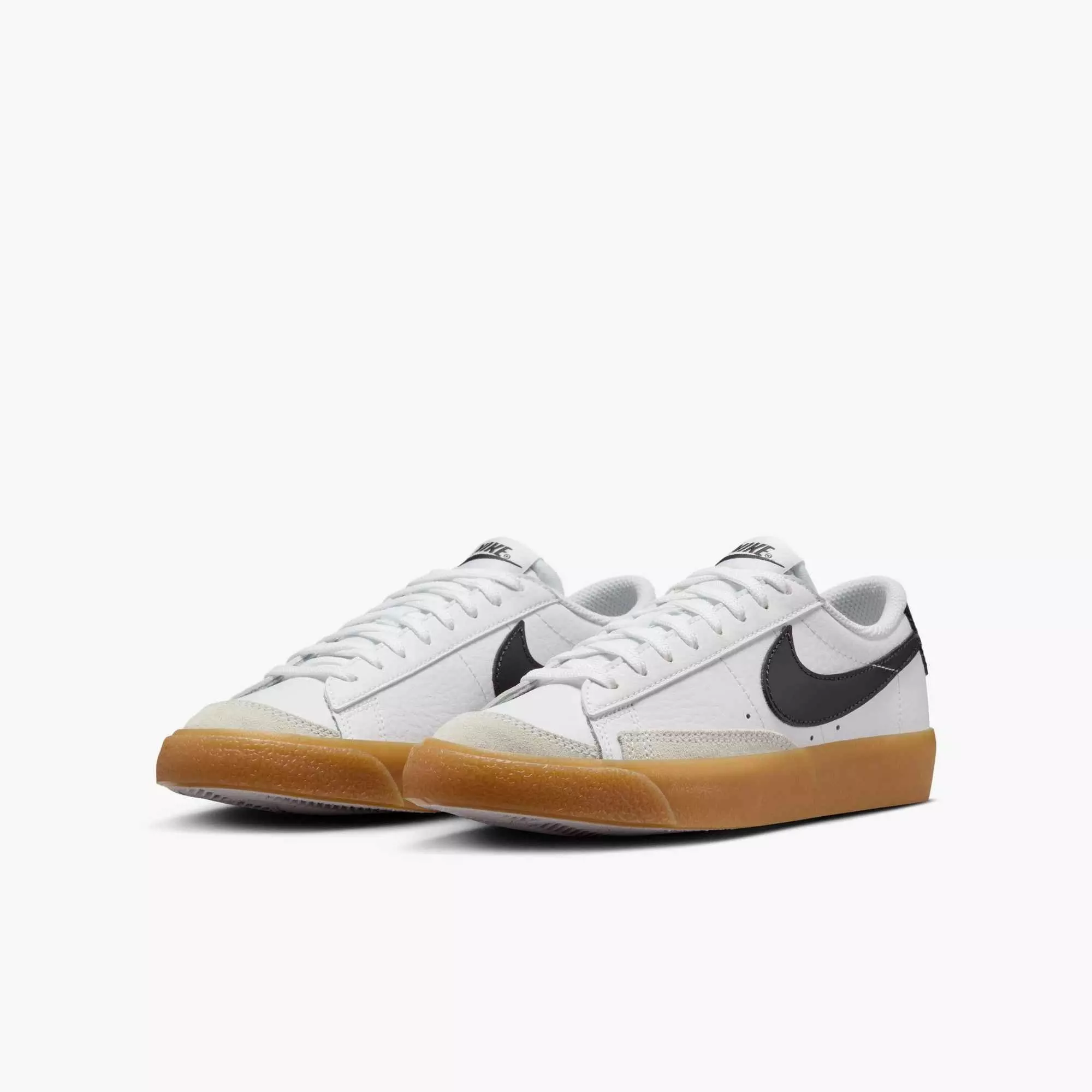Nike Blazer Low '77 "White/Gum Light Brown/Anthracite" Grade School Boys' Shoe - WHITE/BROWN/GREY