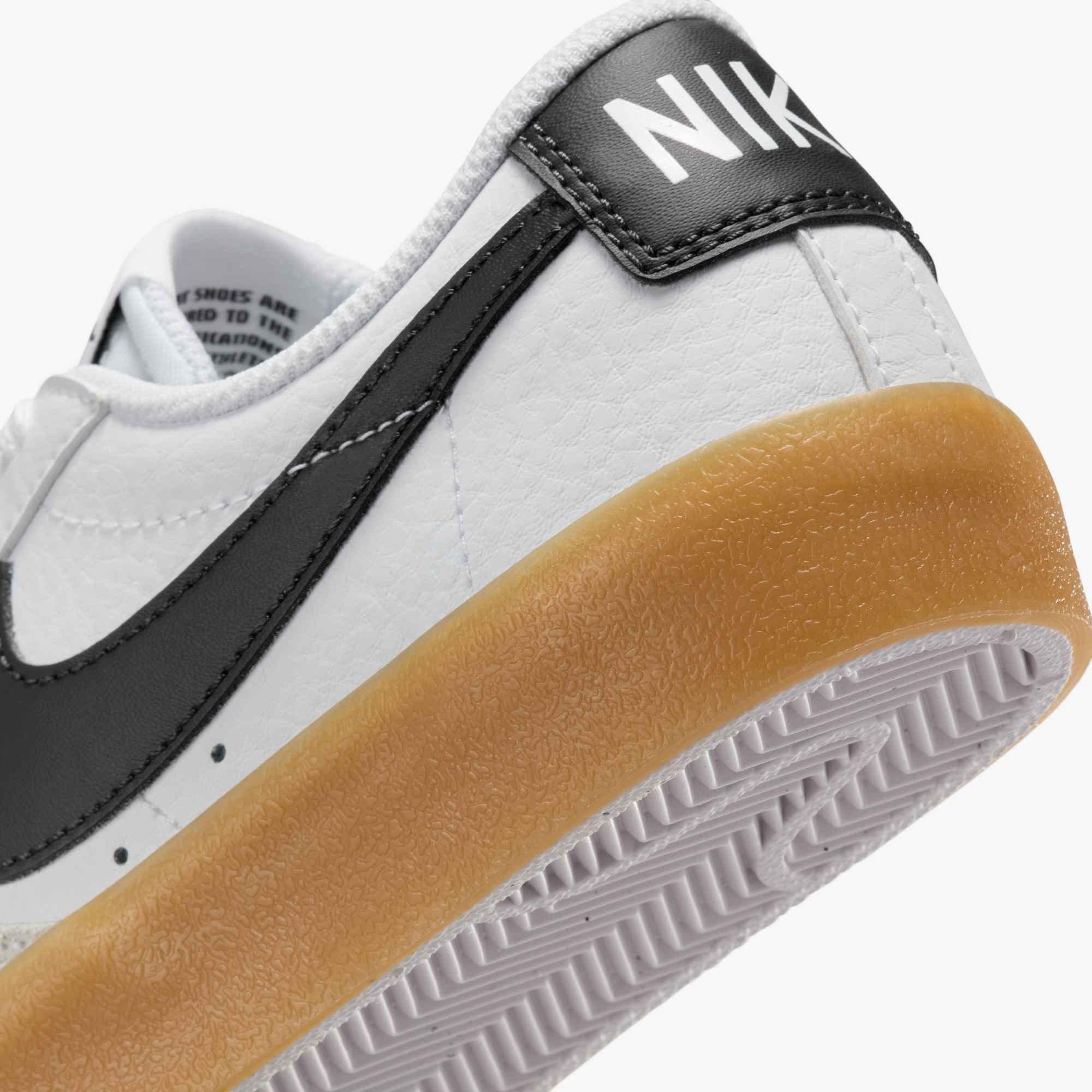 Nike Blazer Low '77 "White/Gum Light Brown/Anthracite" Grade School Boys' Shoe - WHITE/BROWN/GREY Thumbnail View 7