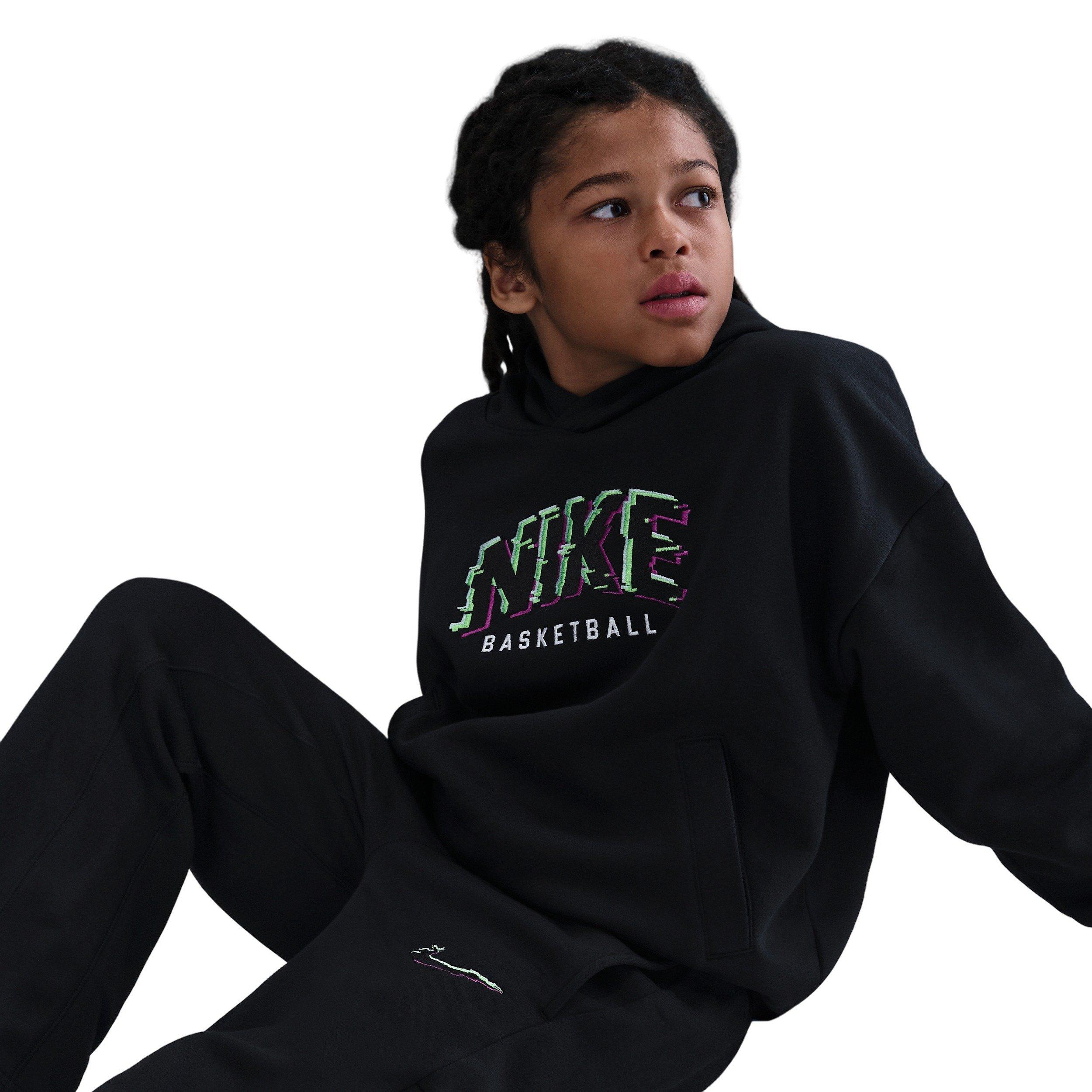 Nike Big Kids' Culture of Basketball Fleece Pants - Black - BLACK Thumbnail View 5