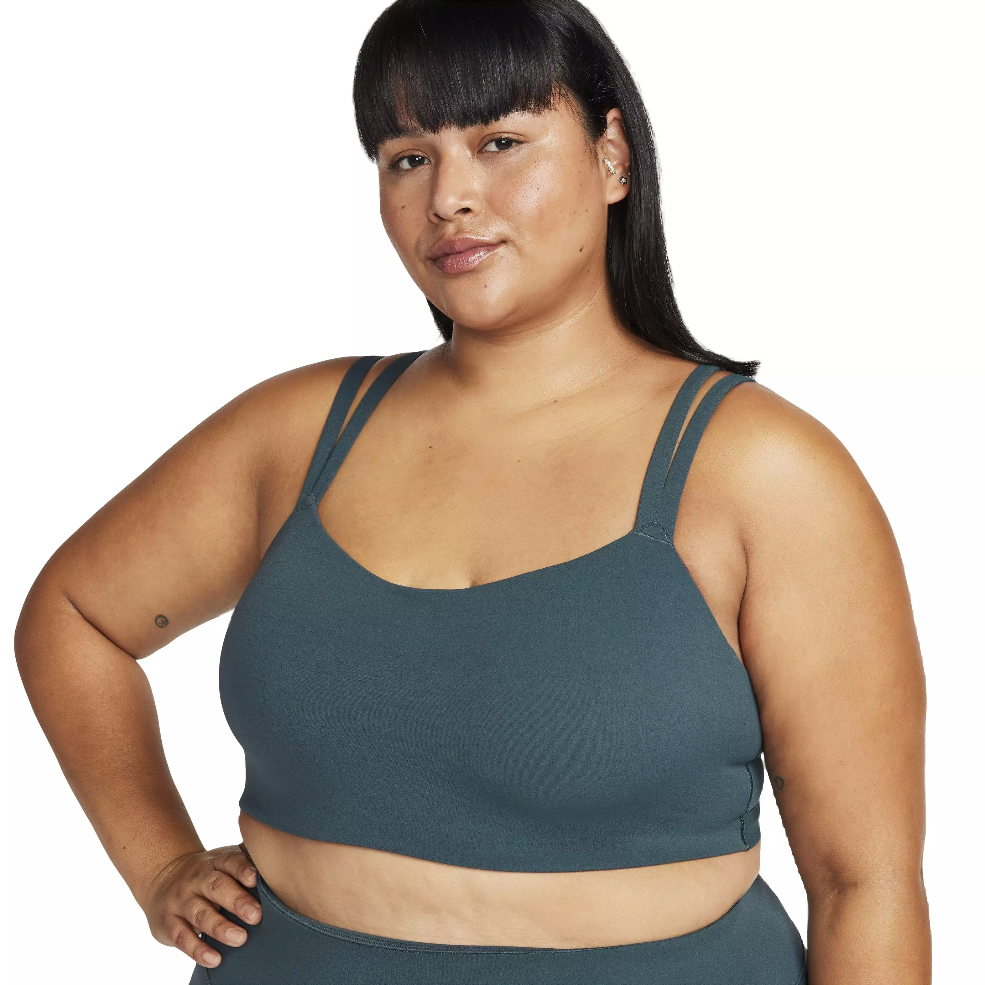 Nike Women's Dri-FIT Alate Trace Padded Light Support Strappy Sports Bra -Green - GREEN