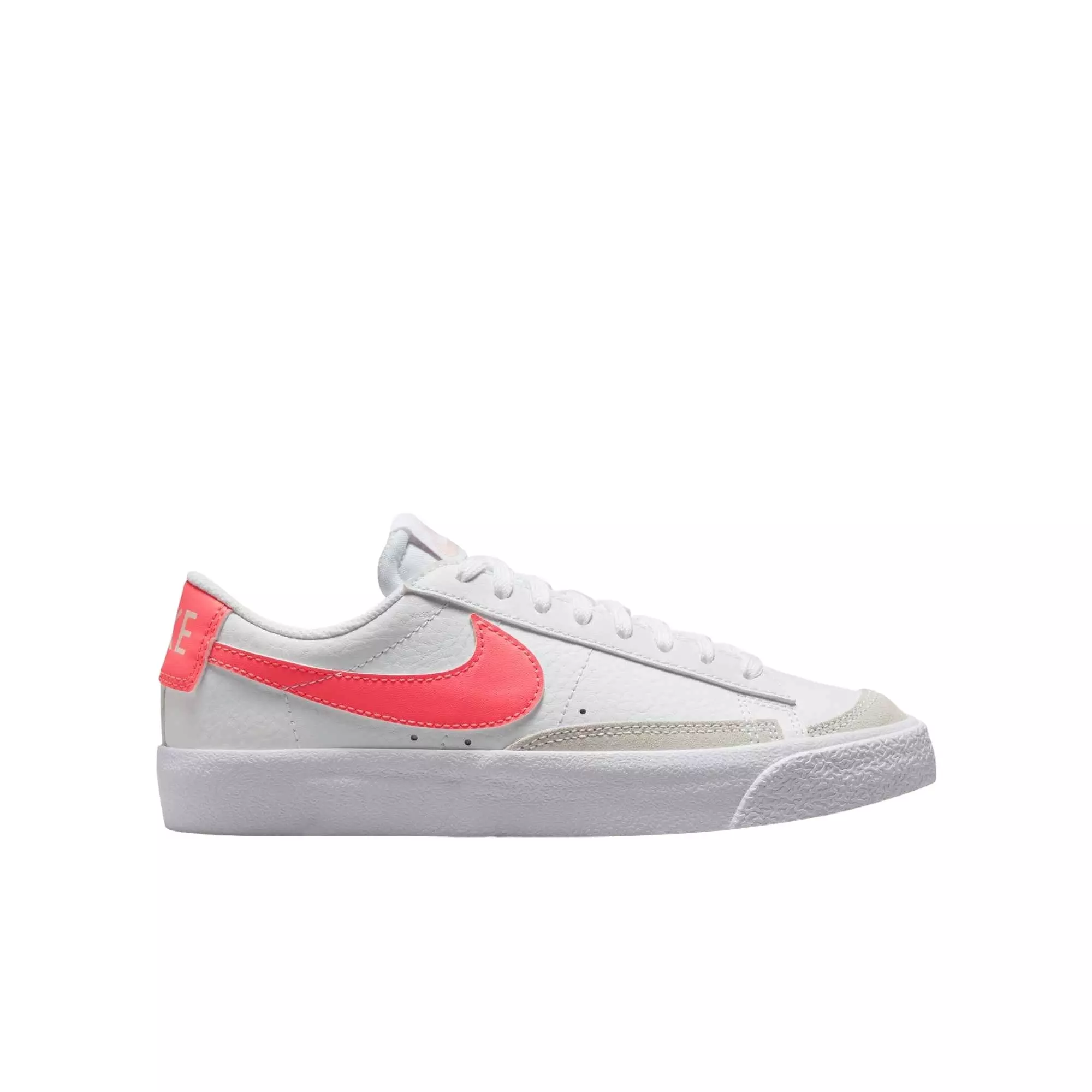Nike Blazer Low '77 "White/Echo Pink/Magic Ember" Grade School Girls' Shoe - WHITE/PINK