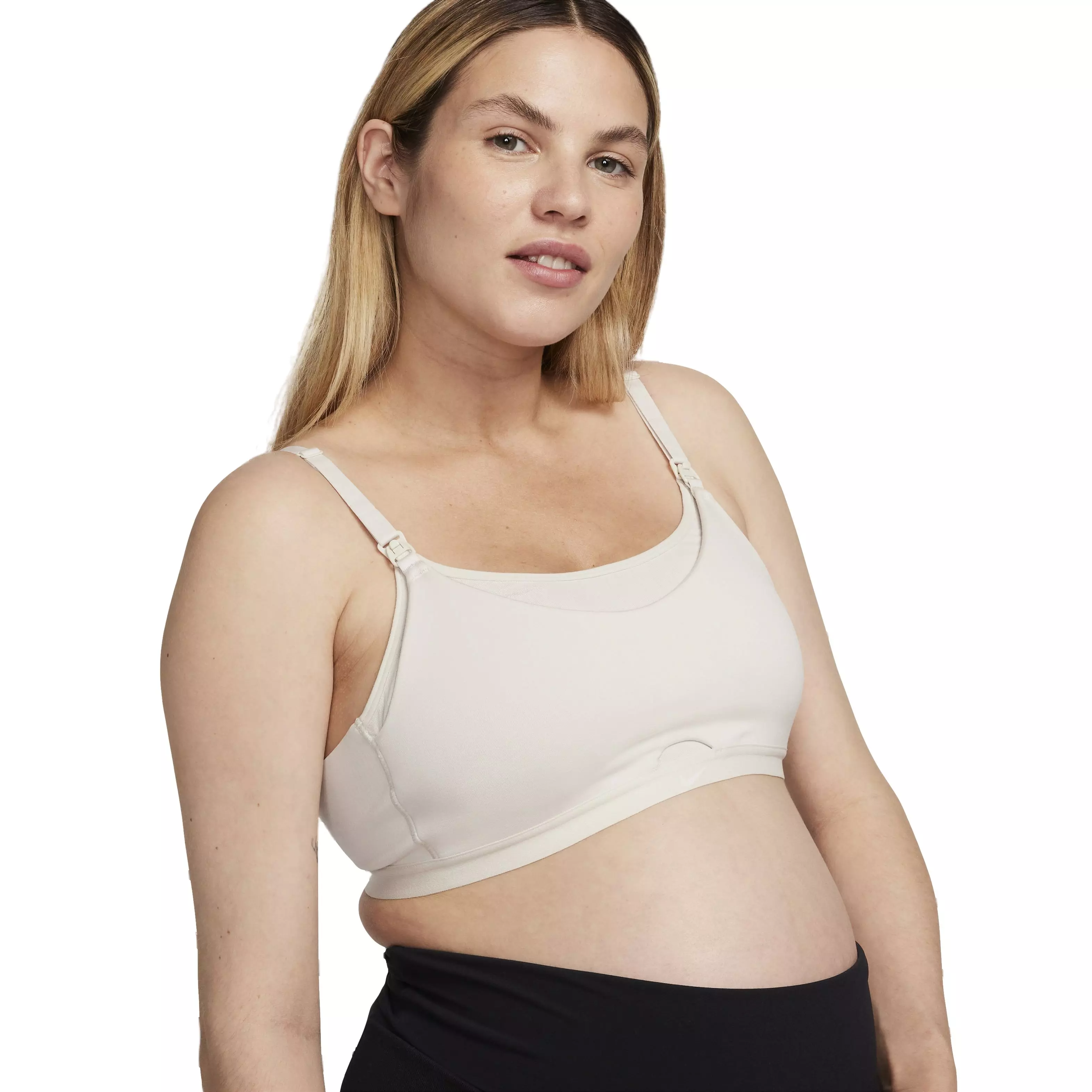 Nike Women's Light Support Lightly Lined Alate Maternity Nursing Sports Bra - BROWN
