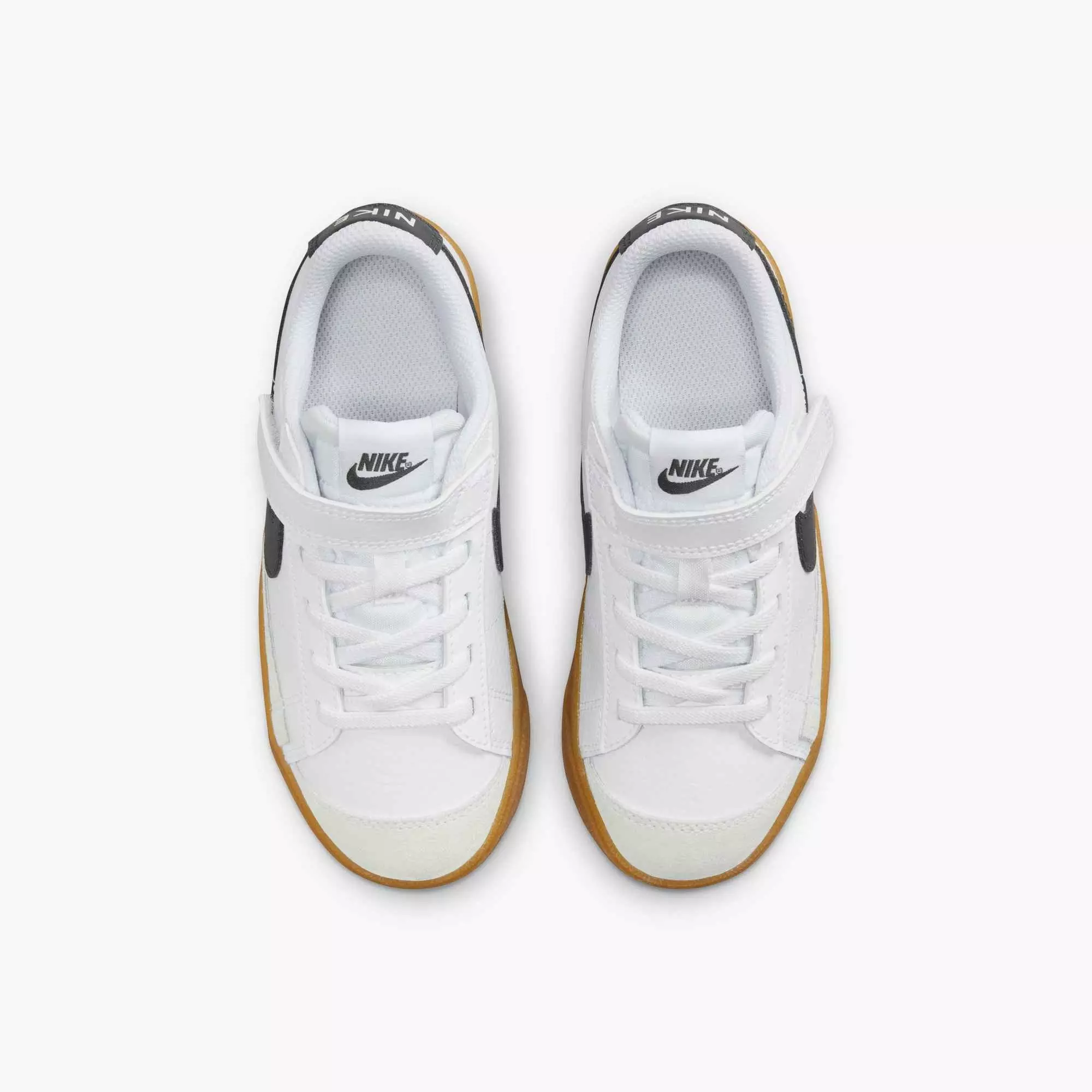 Nike Blazer Low '77 "White/Gum Light Brown/Anthracite" Preschool Boys' Shoe - WHITE/BROWN/GREY