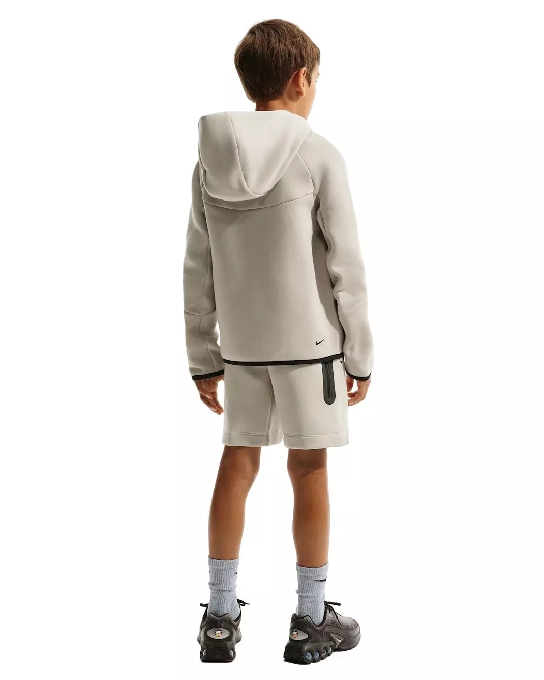 Nike Big Boys' Sportswear Tech Fleece Shorts - Brown - CREAM