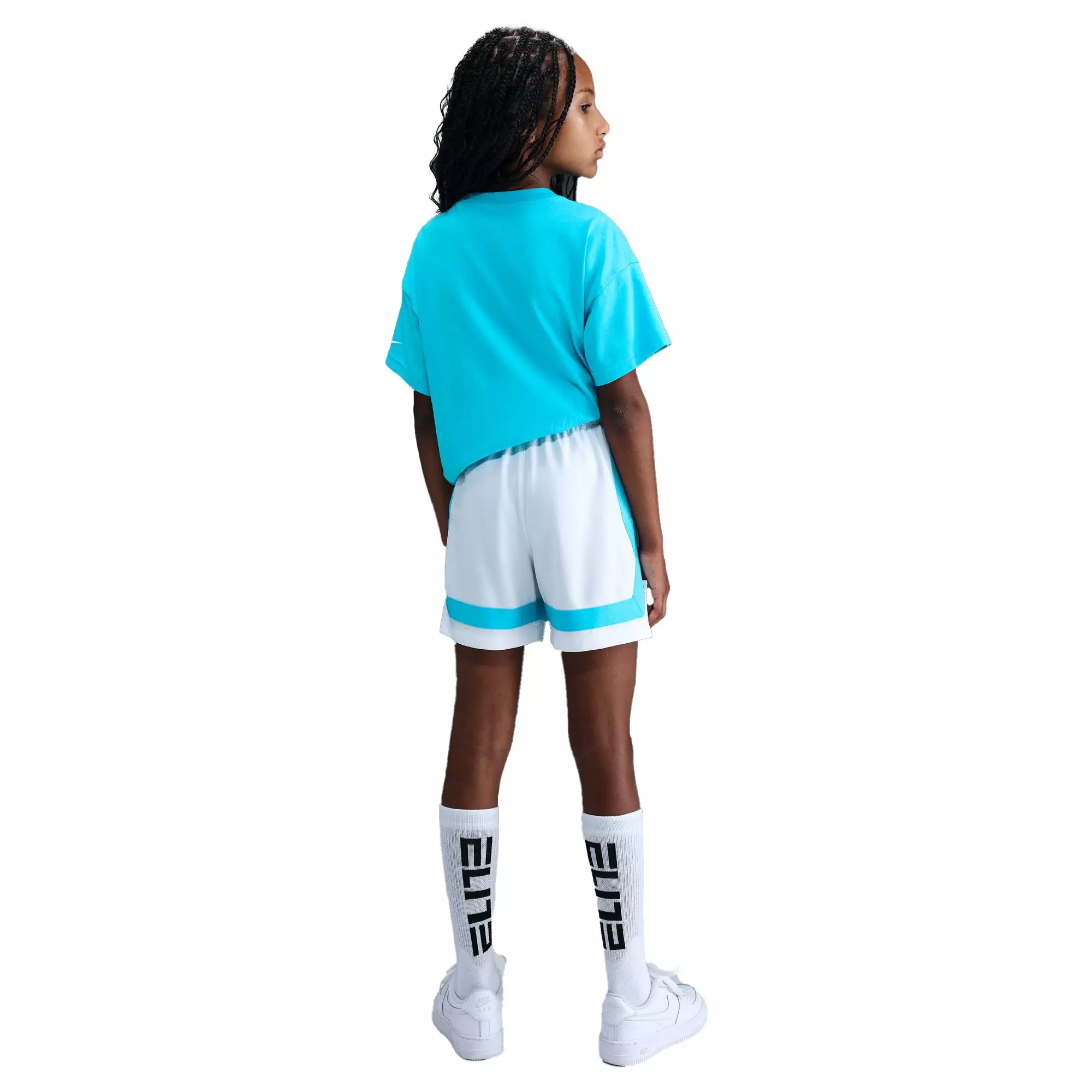 Nike Big Kids' Caitlin Clark Crossover Basketball Shorts - Blue - WHITE/BLACK