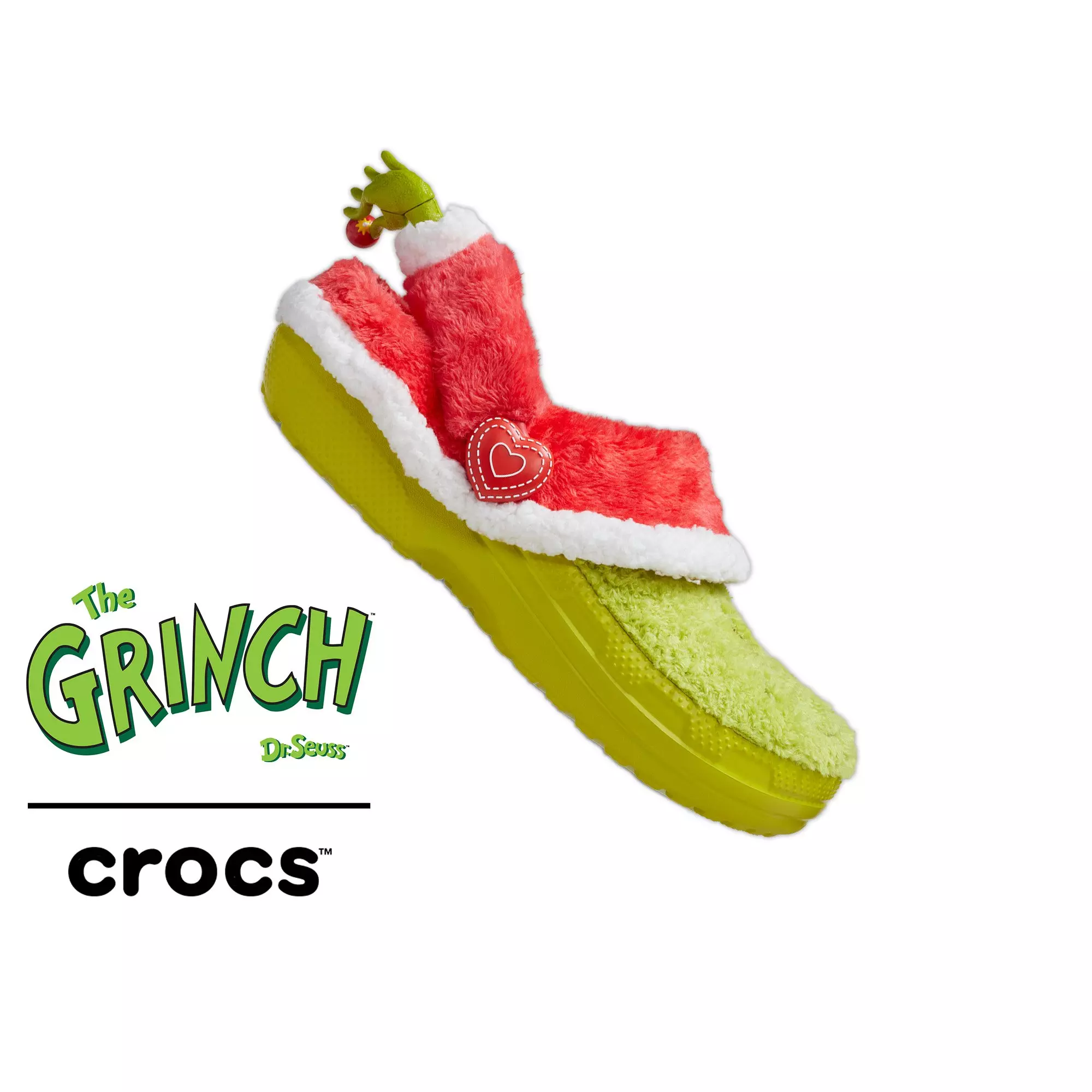 Crocs Classic Lined "The Grinch" Unisex Clog - GREEN/RED