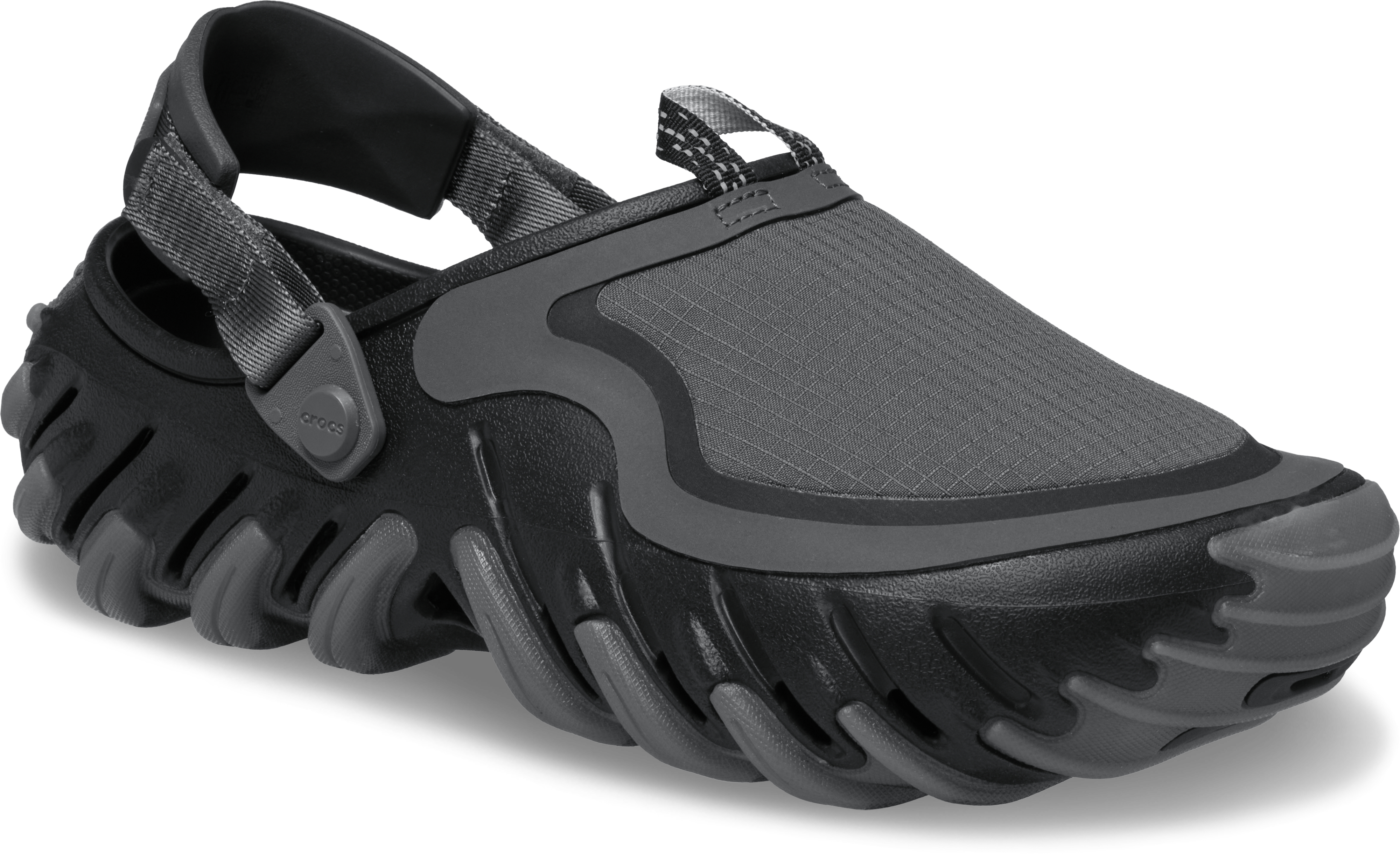 Crocs Echo RO Ripstop "Black/Grey" Unisex Clog - BLACK/GREY Thumbnail View 4
