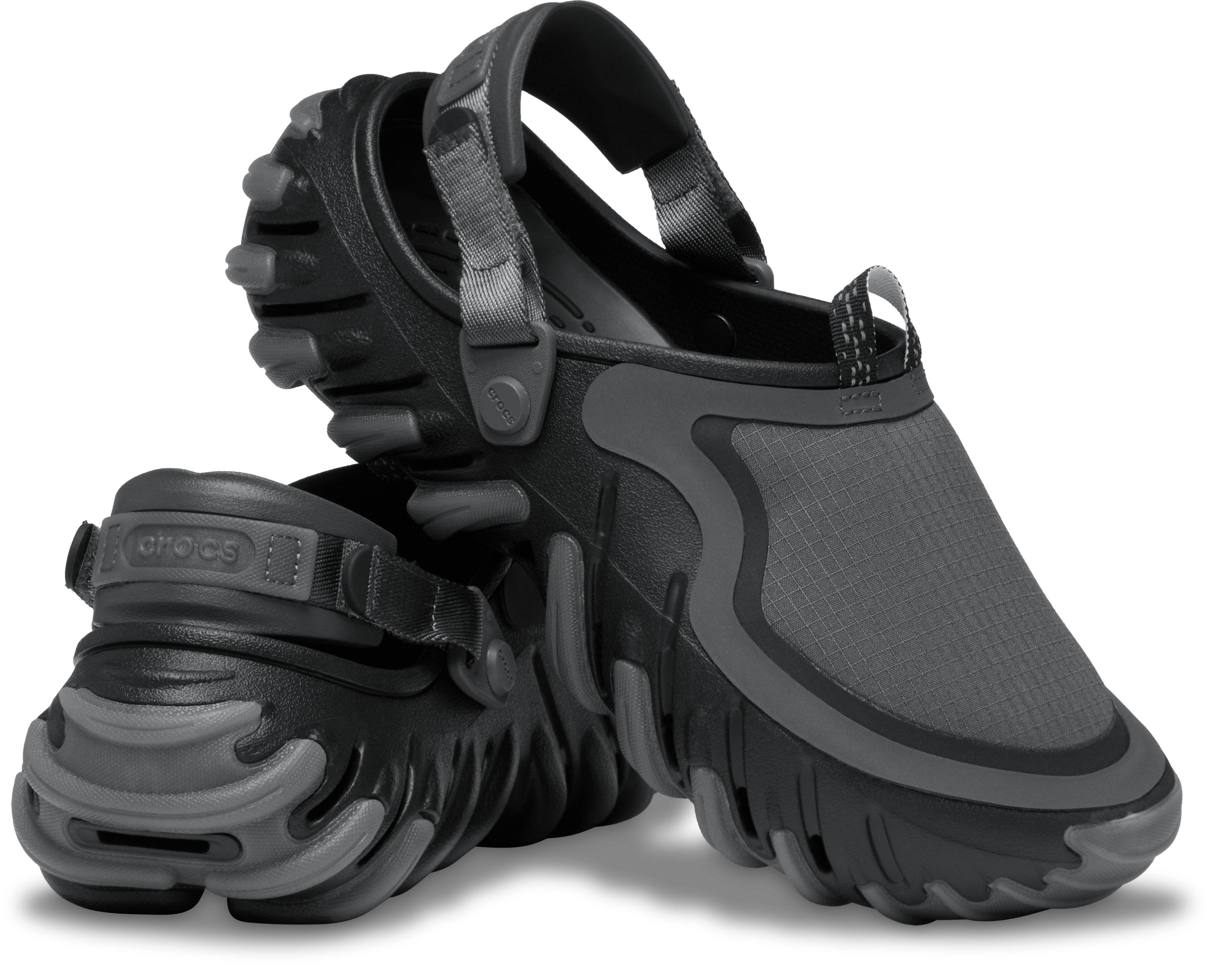 Crocs Echo RO Ripstop "Black/Grey" Unisex Clog - BLACK/GREY Thumbnail View 7