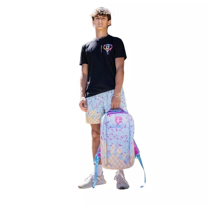 Baseball Lifestyle 101 Blue Ice Cream Backpack - BLUE/PINK