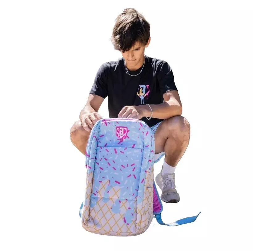 Baseball Lifestyle 101 Blue Ice Cream Backpack - BLUE/PINK