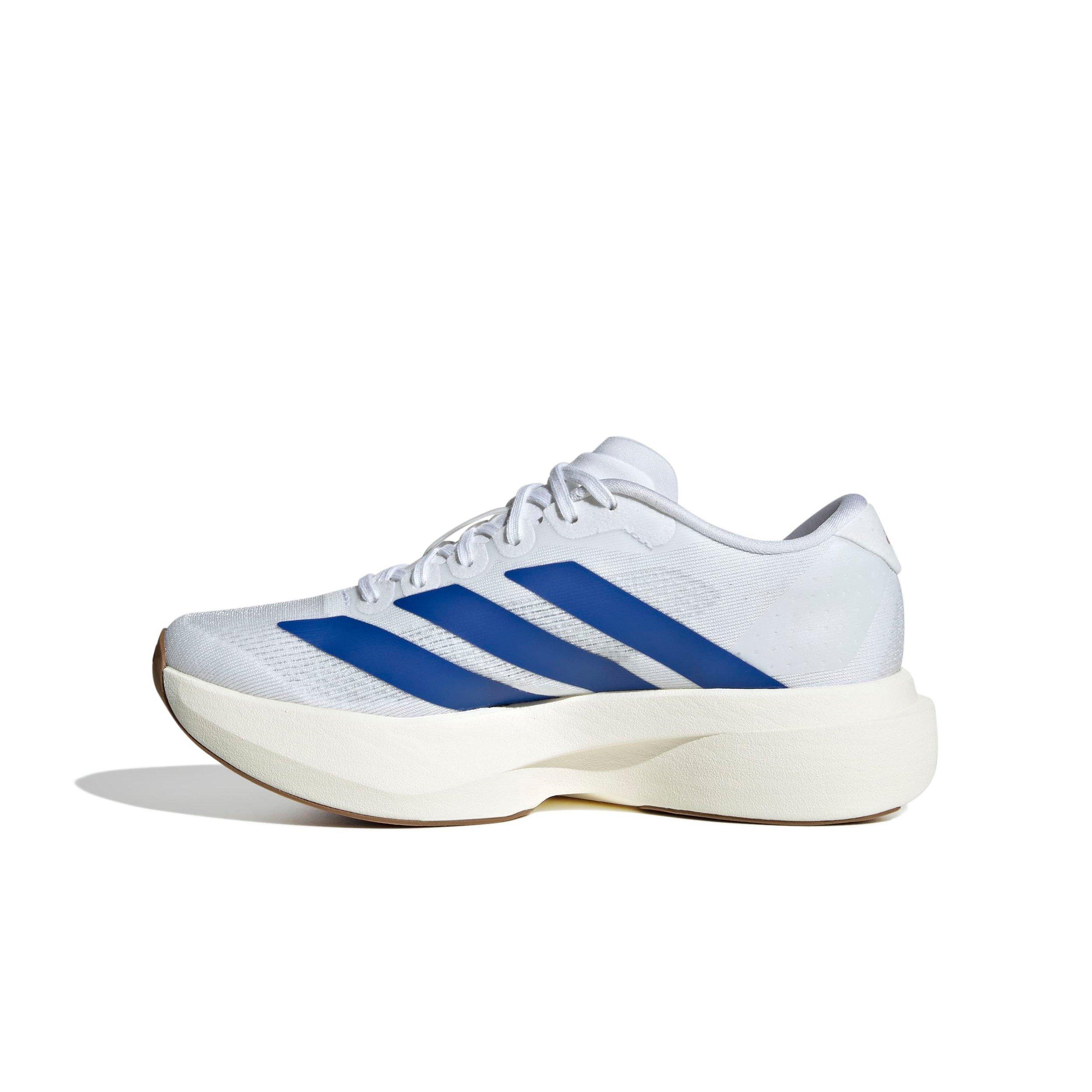 adidas Adizero Evo SL "White/Team Royal Blue/Pure Ruby" Grade School Boys' Running Shoe