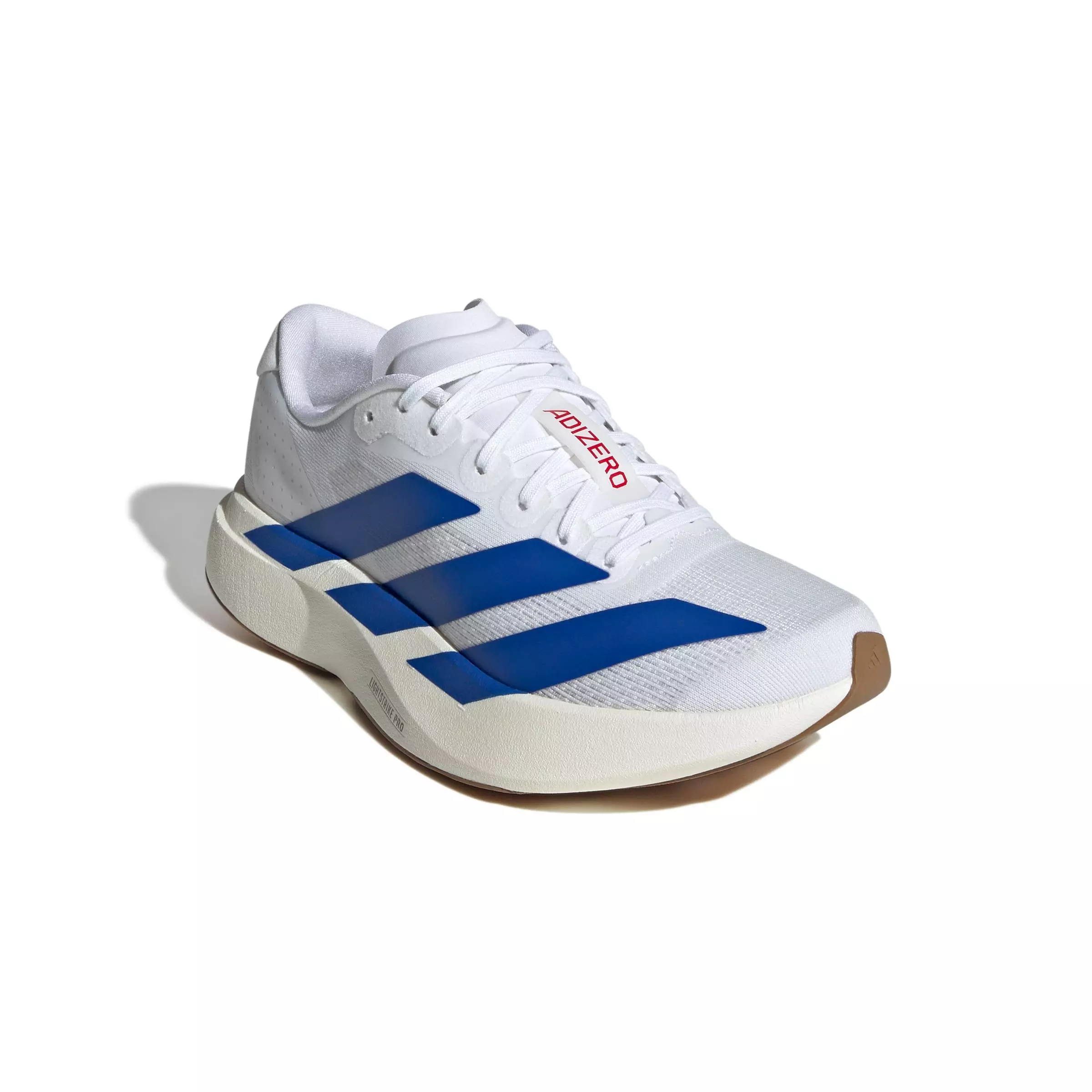 adidas Adizero Evo SL "White/Team Royal Blue/Pure Ruby" Grade School Boys' Running Shoe - WHITE/ROYAL