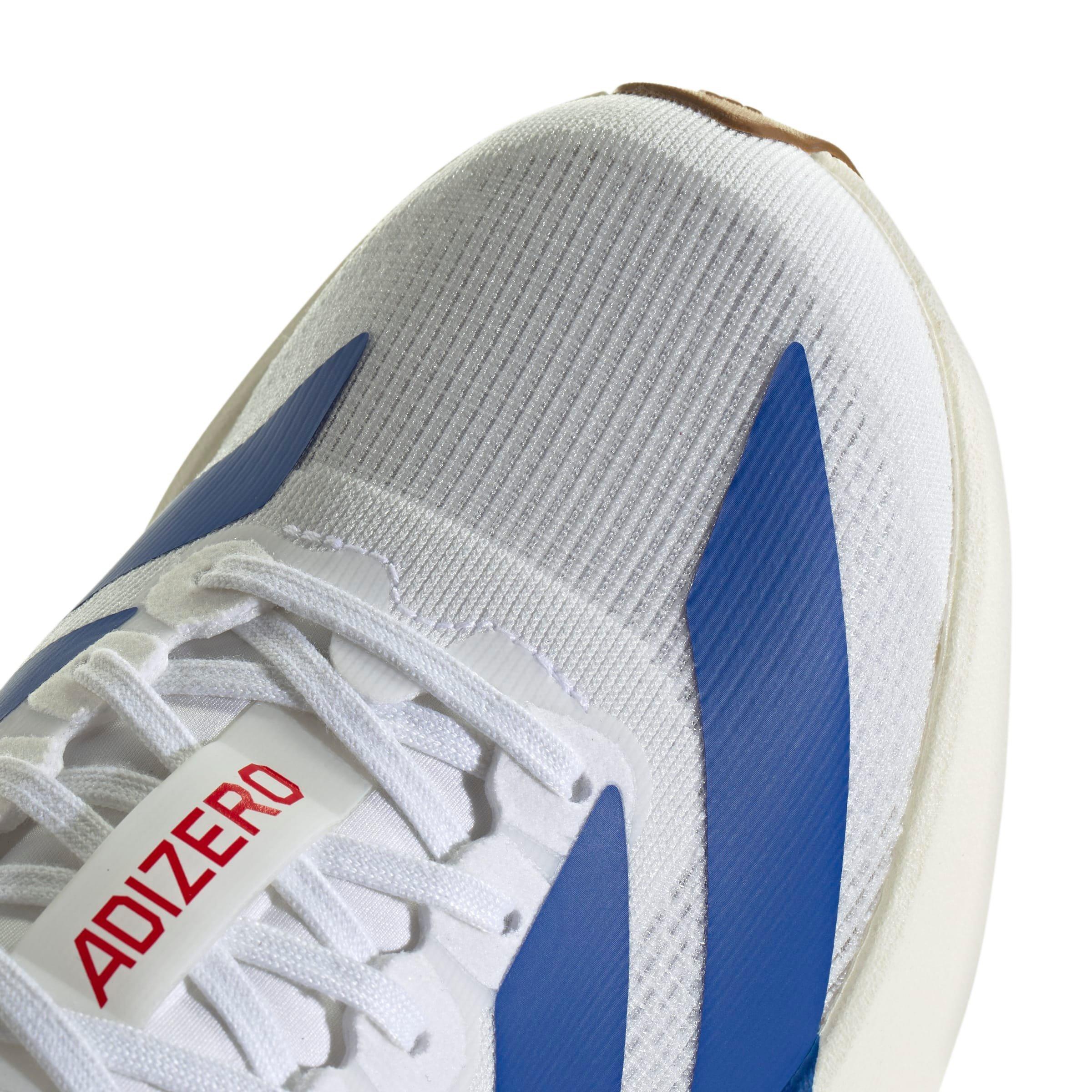 adidas Adizero Evo SL "White/Team Royal Blue/Pure Ruby" Grade School Boys' Running Shoe