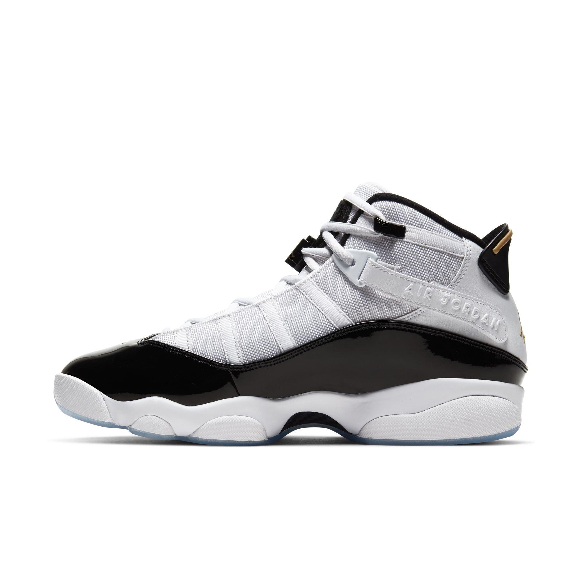 Jordan 6 Rings "White/Metallic Gold/Black Ice" Men's Shoe - WHITE/BLACK/GOLD Thumbnail View 4