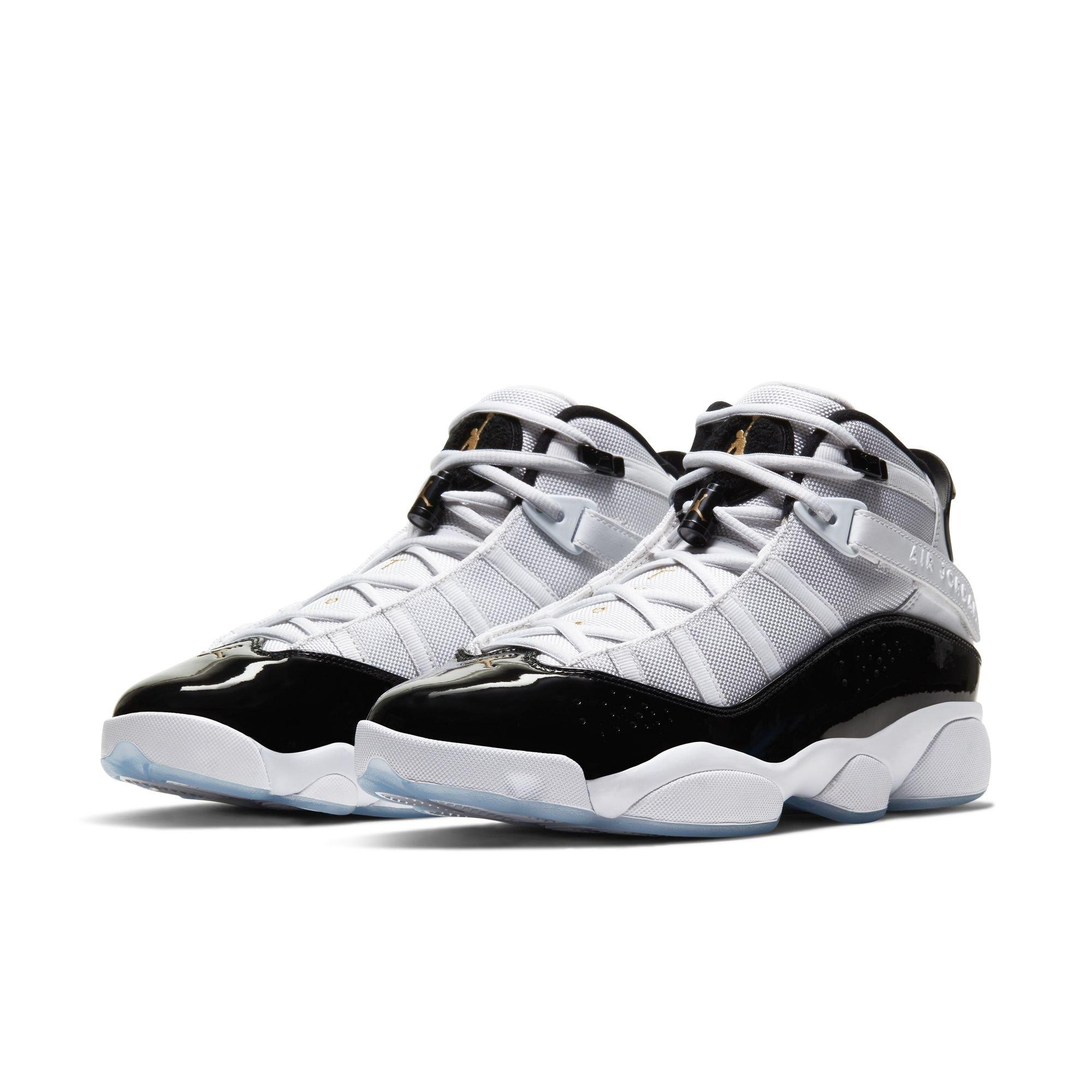 Jordan 6 Rings "White/Metallic Gold/Black Ice" Men's Shoe - WHITE/BLACK/GOLD Thumbnail View 5