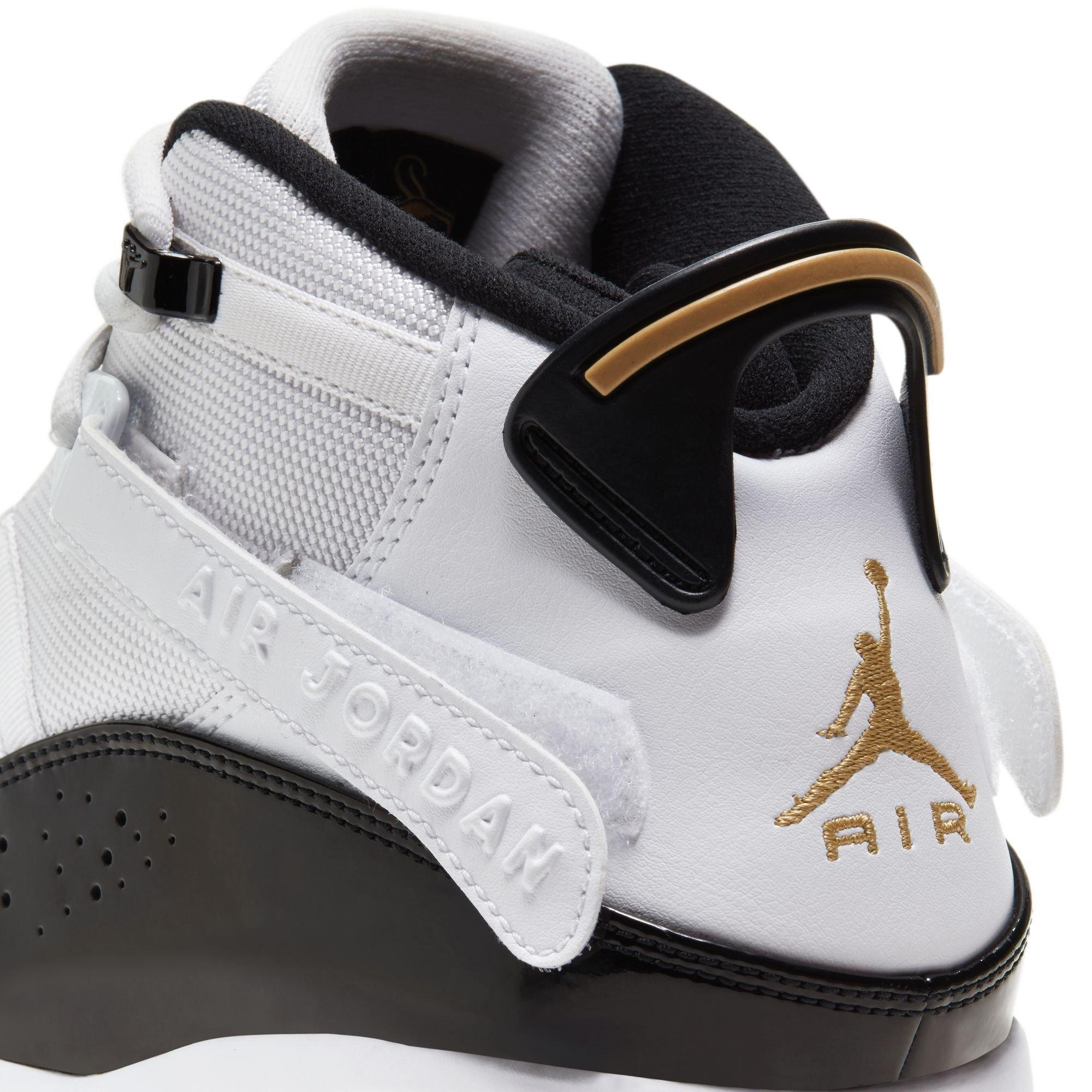 Jordan 6 Rings "White/Metallic Gold/Black Ice" Men's Shoe - WHITE/BLACK/GOLD Thumbnail View 9
