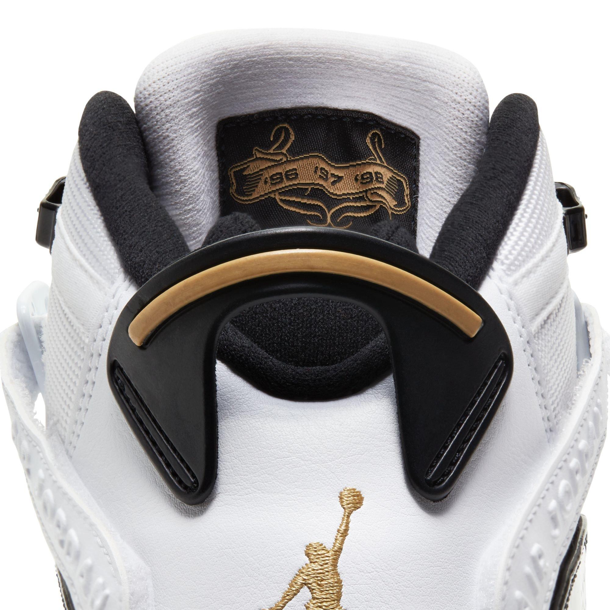 Jordan 6 Rings "White/Metallic Gold/Black Ice" Men's Shoe - WHITE/BLACK/GOLD Thumbnail View 11