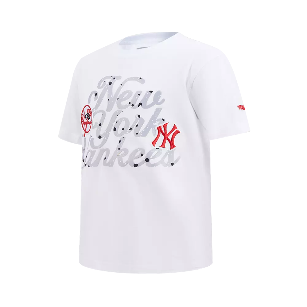 Pro Standard Youth New York Yankees Cement Tee-White/Grey - WHITE/GREY