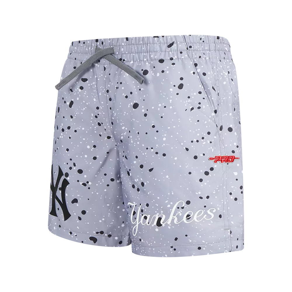 Pro Standard Youth New York Yankees Cement Shorts-White/Grey - WHITE/GREY