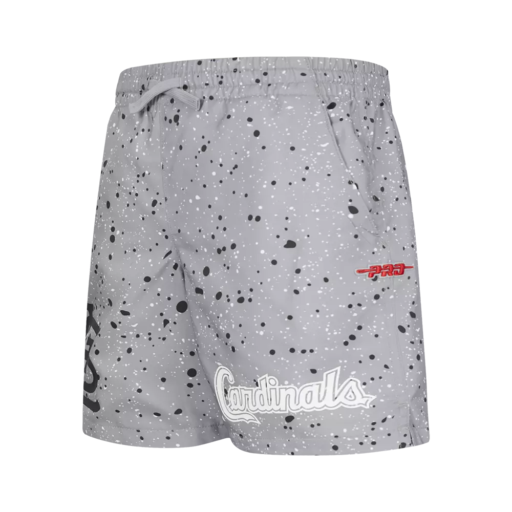 Pro Standard Youth St. Louis Cardinals Cement Shorts-White/Grey - WHITE/GREY