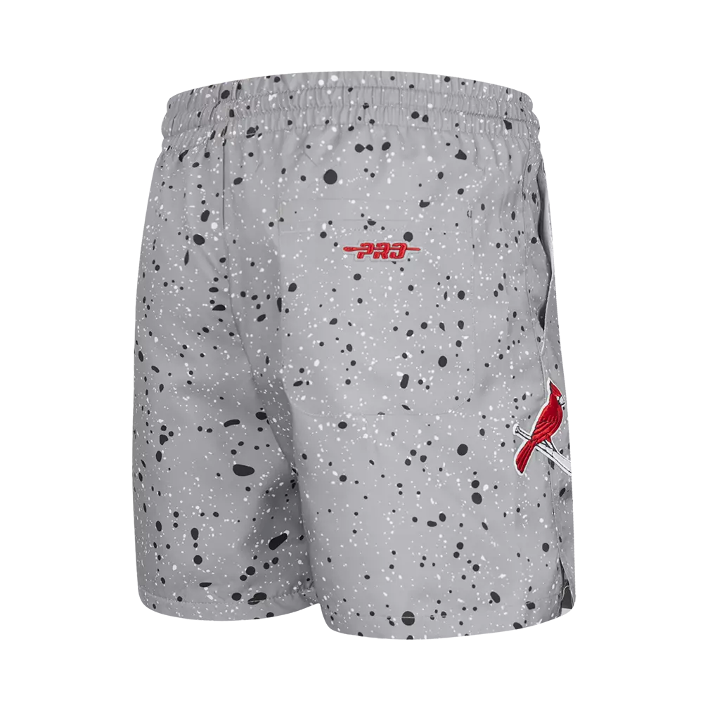 Pro Standard Youth St. Louis Cardinals Cement Shorts-White/Grey - WHITE/GREY