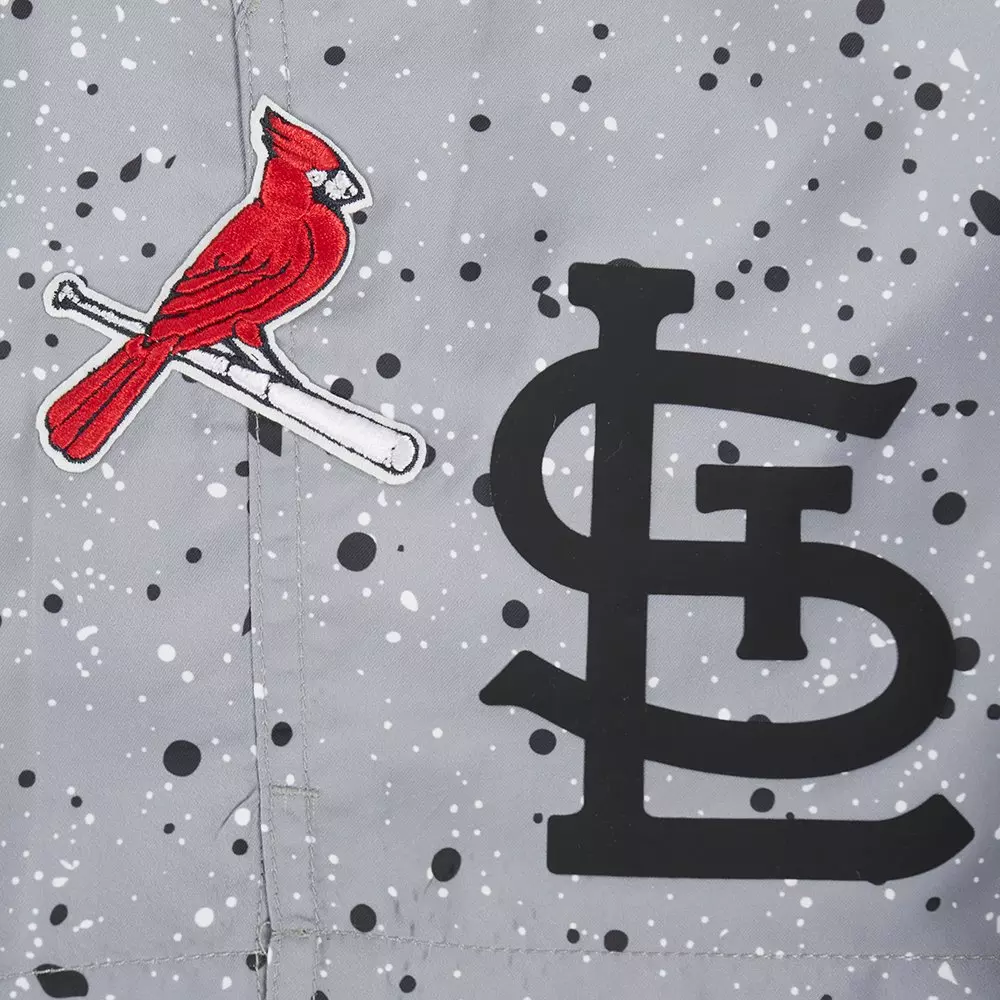 Pro Standard Youth St. Louis Cardinals Cement Shorts-White/Grey - WHITE/GREY