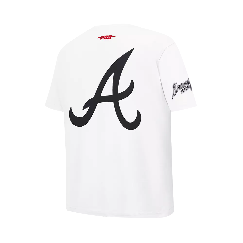 Pro Standard Youth Atlanta Braves Cement Tee-White/Grey - WHITE/GREY