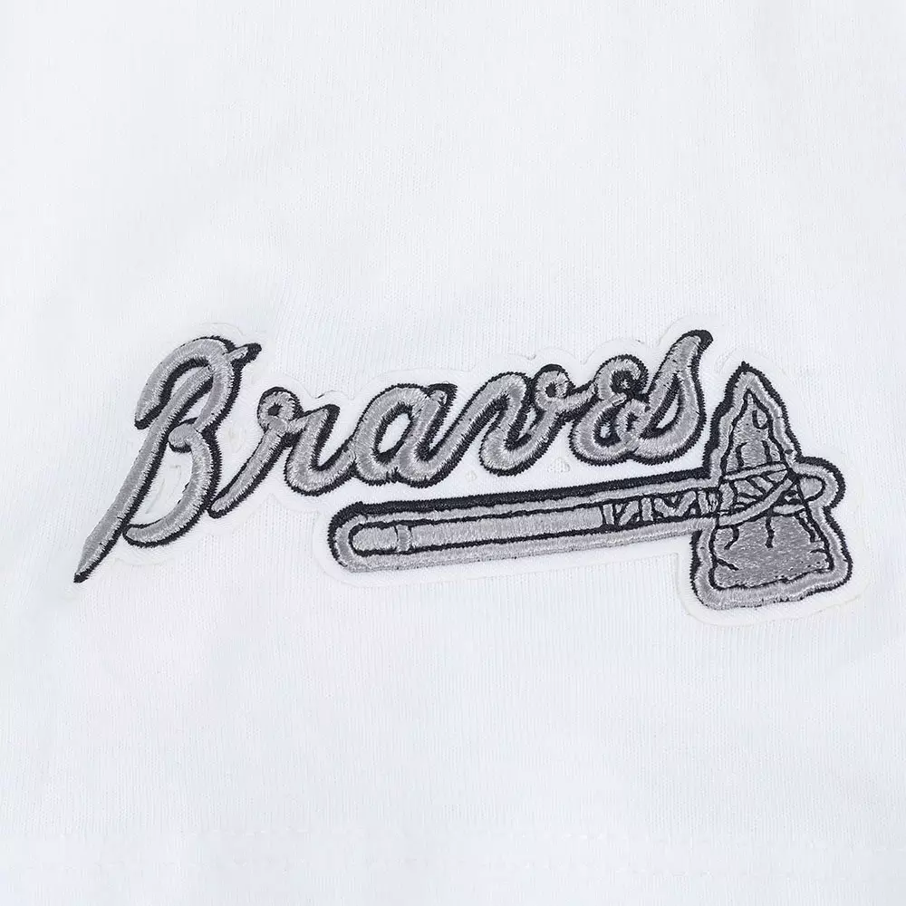 Pro Standard Youth Atlanta Braves Cement Tee-White/Grey - WHITE/GREY