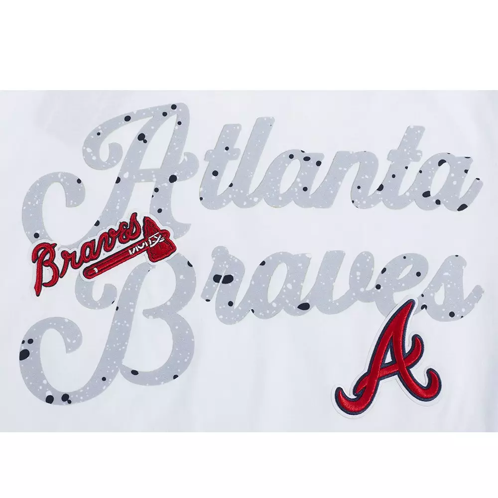 Pro Standard Youth Atlanta Braves Cement Tee-White/Grey - WHITE/GREY