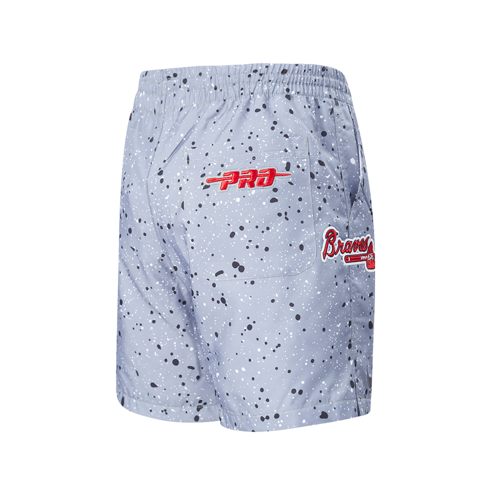 Pro Standard Youth Atlanta Braves Cement Shorts-White/Grey