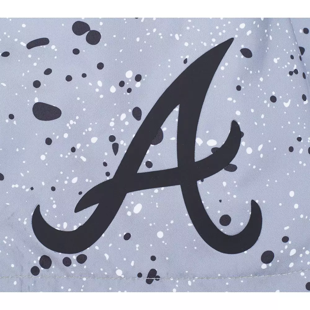 Pro Standard Youth Atlanta Braves Cement Shorts-White/Grey - WHITE/GREY