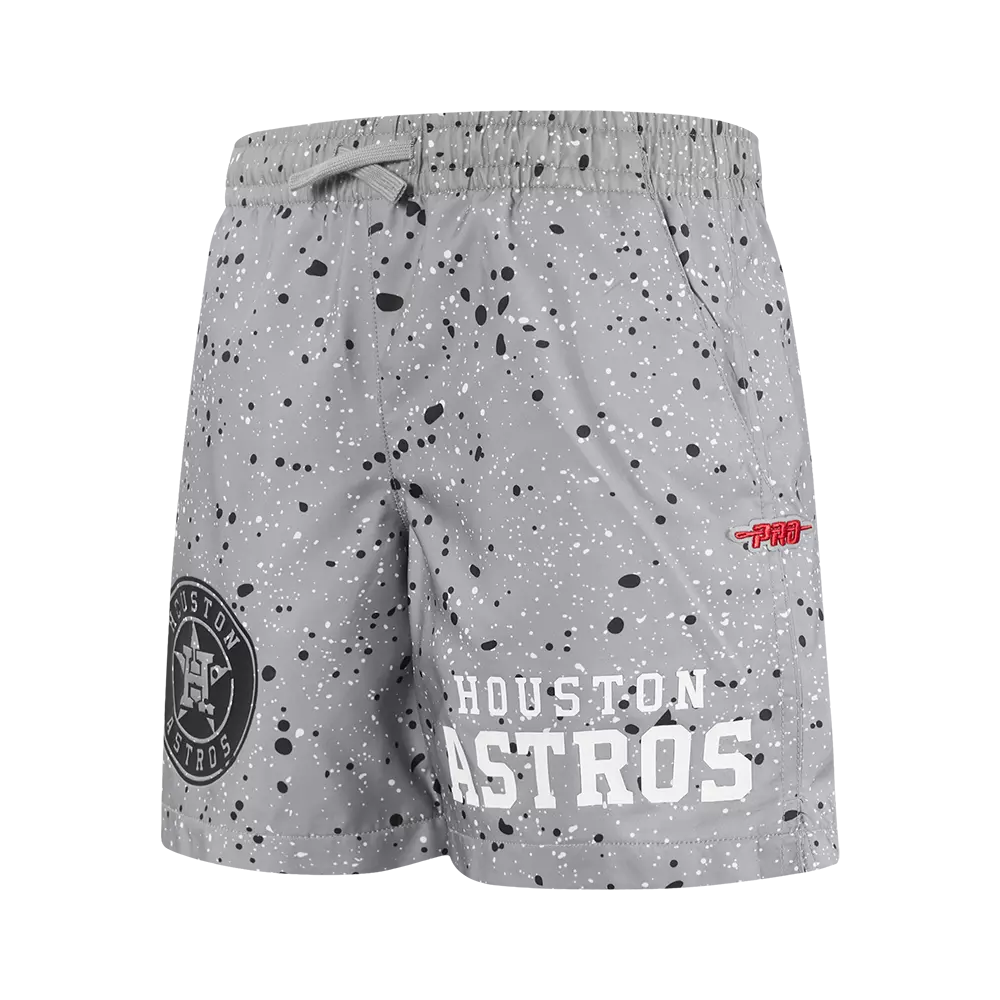 Pro Standard Youth Houston Astros Cement Shorts-White/Grey - WHITE/GREY
