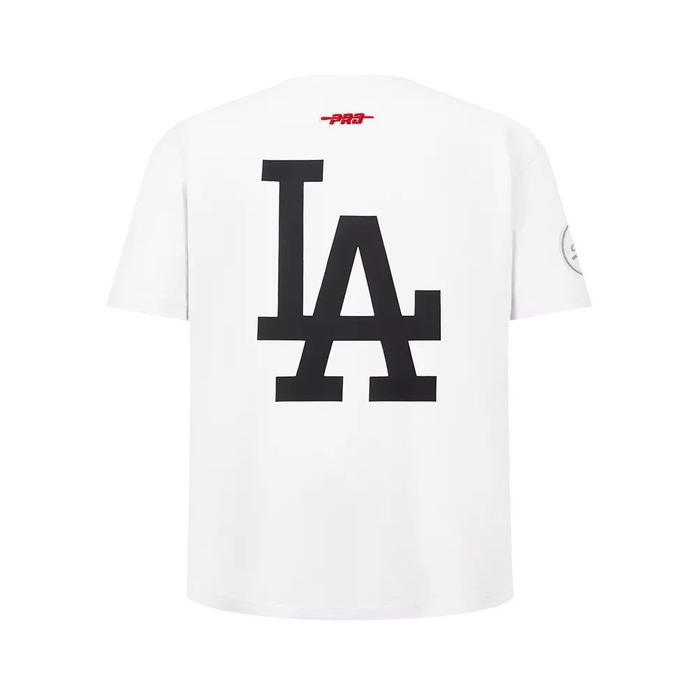 Pro Standard Youth Los Angeles Dodgers Cement Tee-White/Grey - WHITE/GREY