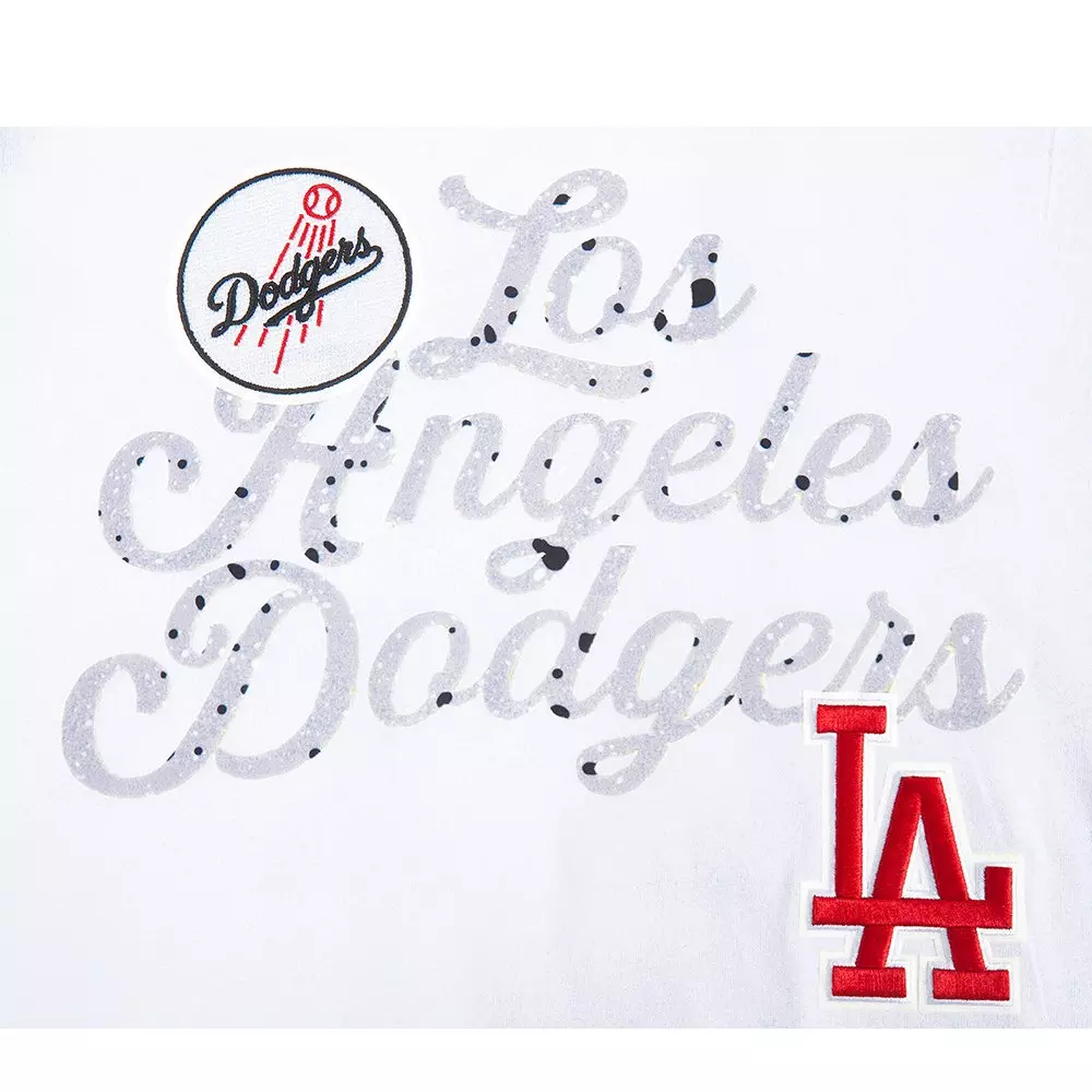 Pro Standard Youth Los Angeles Dodgers Cement Tee-White/Grey - WHITE/GREY